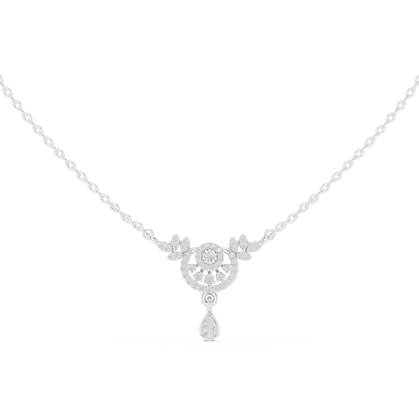 Vintage Glimmer Lab Grown Diamond Halo Pendant