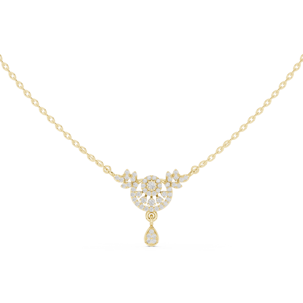 Vintage Glimmer Lab Grown Diamond Halo Pendant