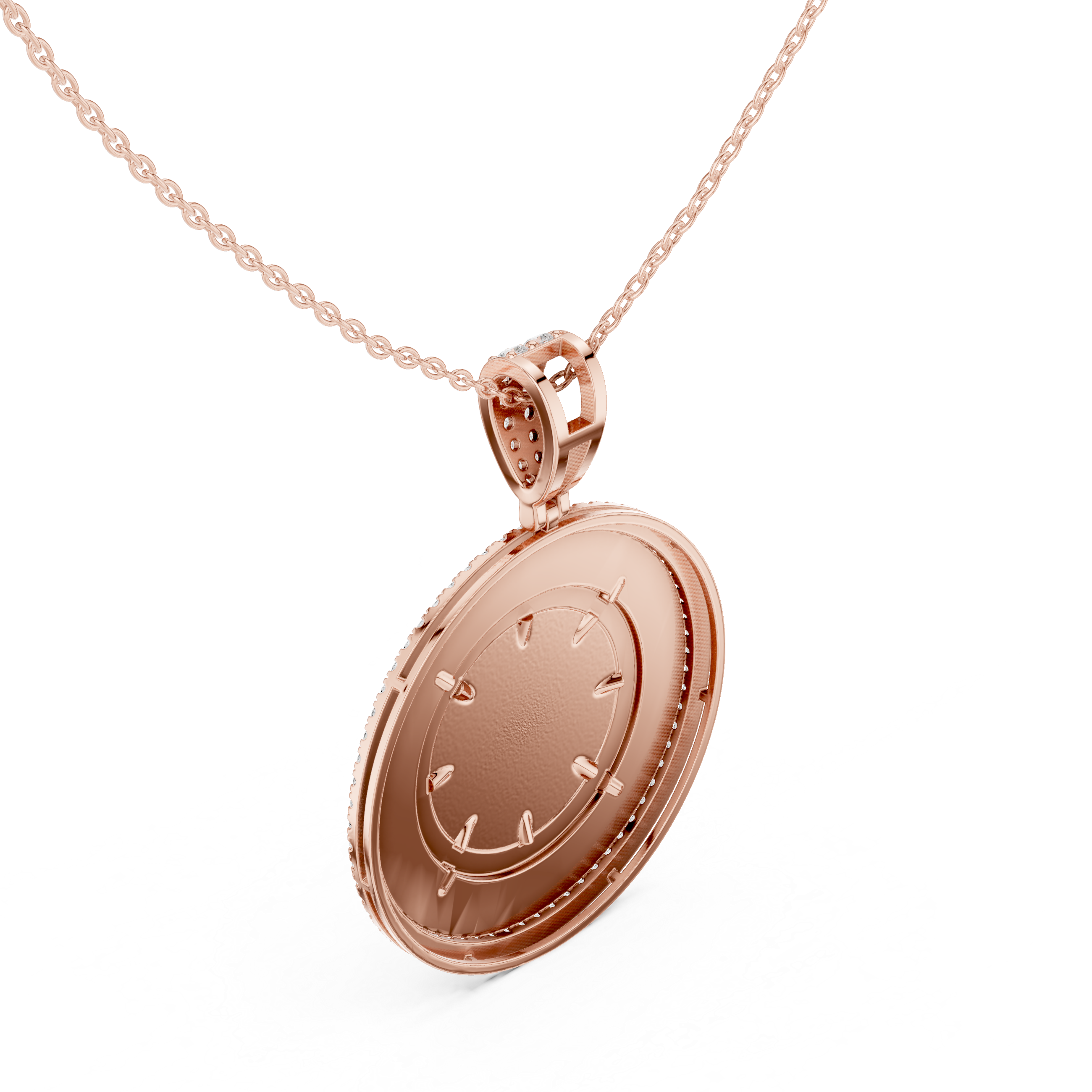 Baroque Twist Lab Grown Diamond Solitaire Pendant