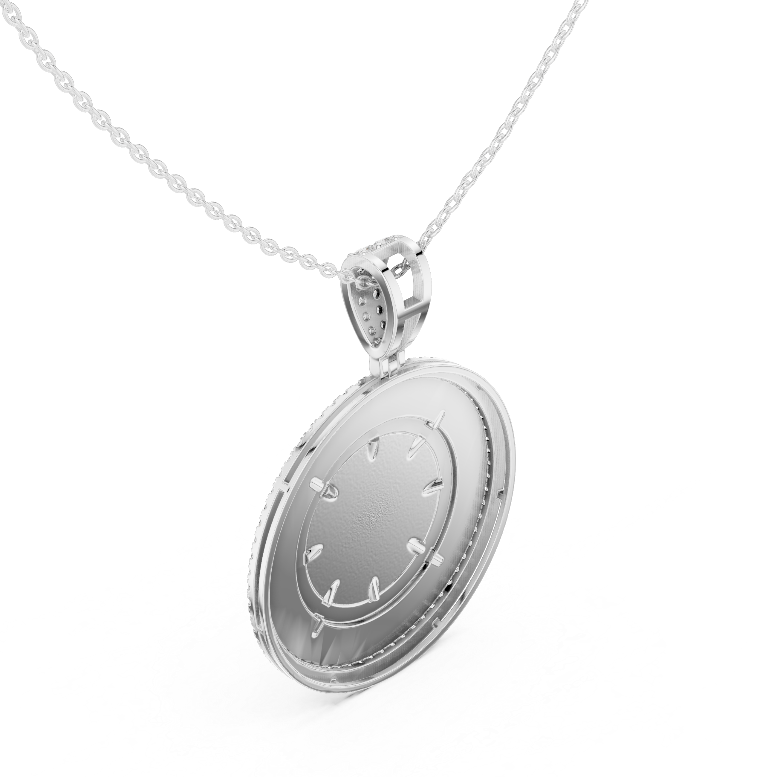 Baroque Twist Lab Grown Diamond Solitaire Pendant