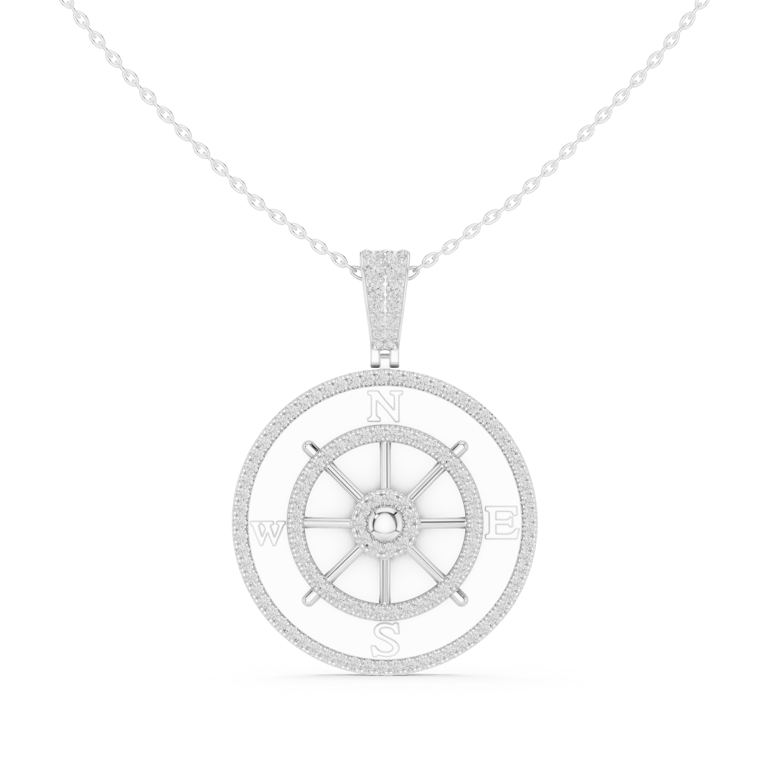 Baroque Twist Lab Grown Diamond Solitaire Pendant