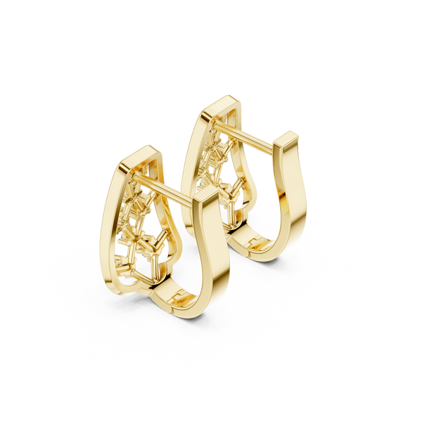 Snow Flake lab grown diamond earring design