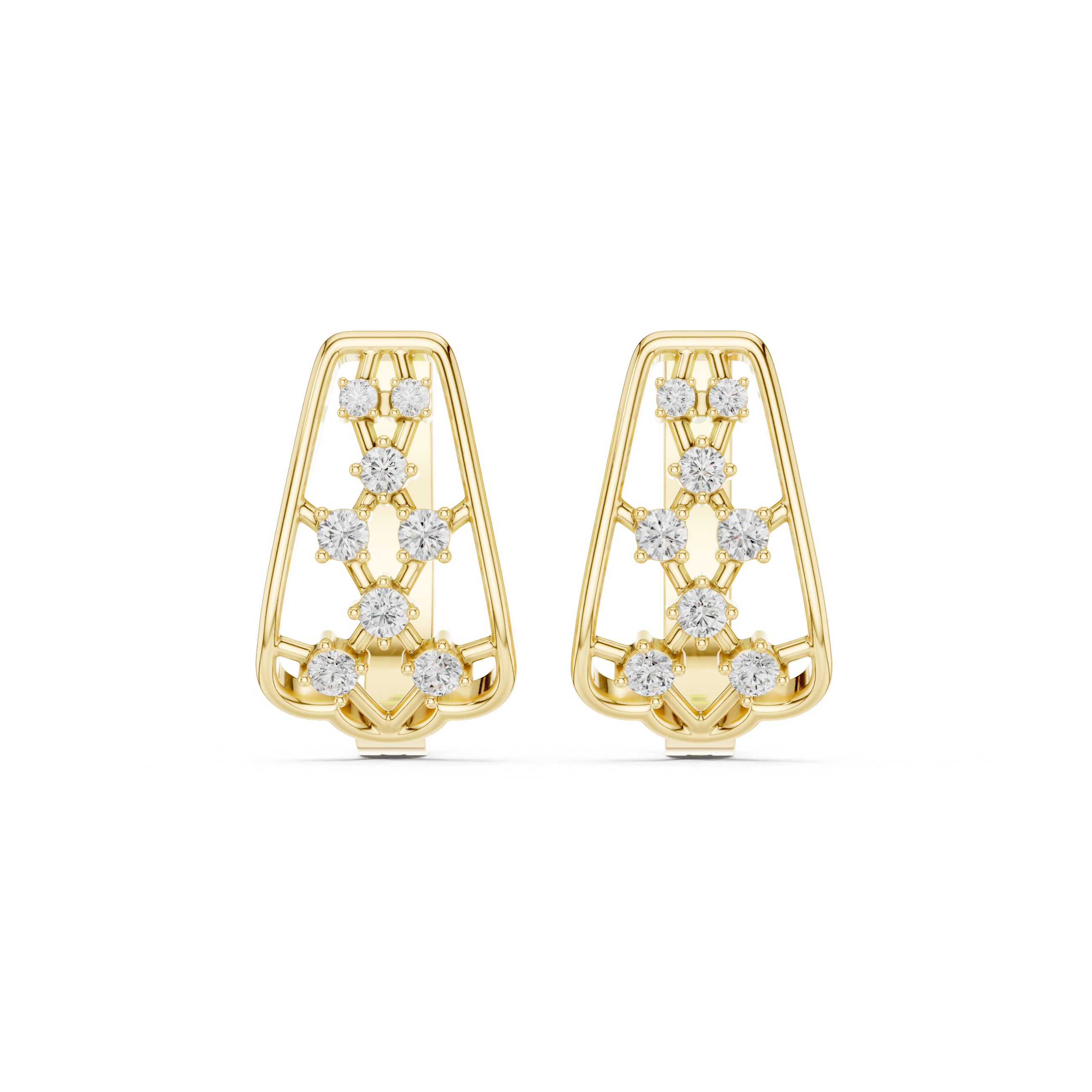 Snow Flake lab grown diamond earring design