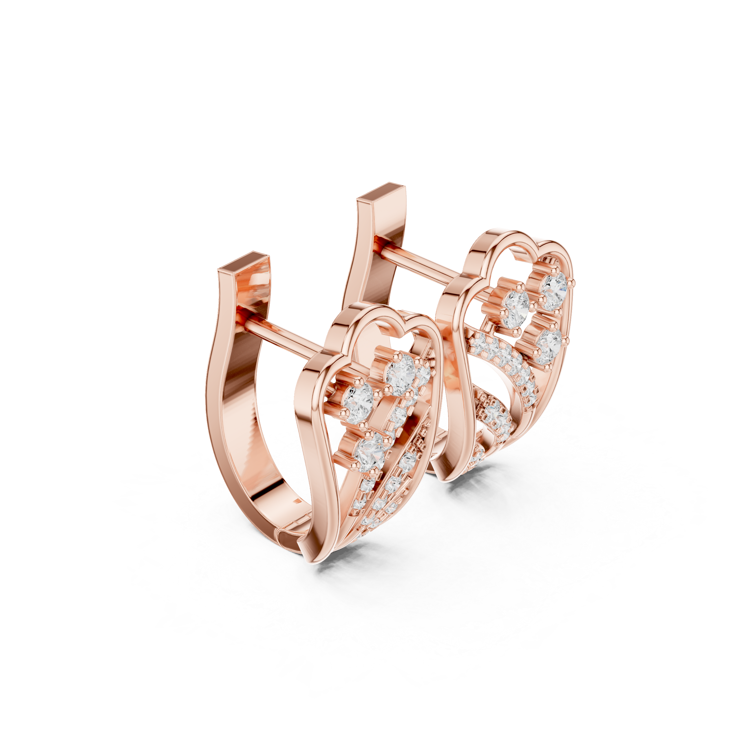 Ice Crystal lab grown diamond earring design