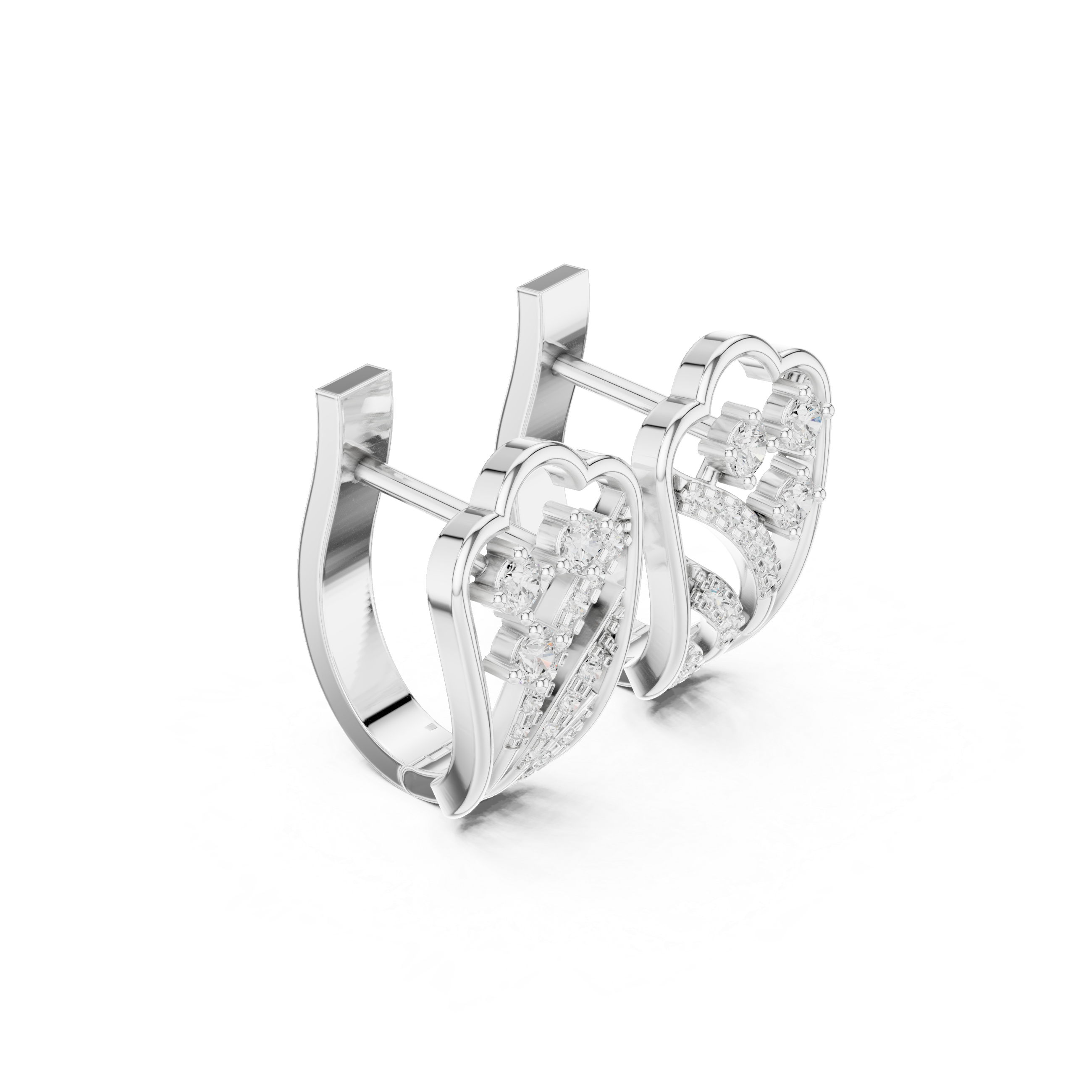 Ice Crystal lab grown diamond earring design