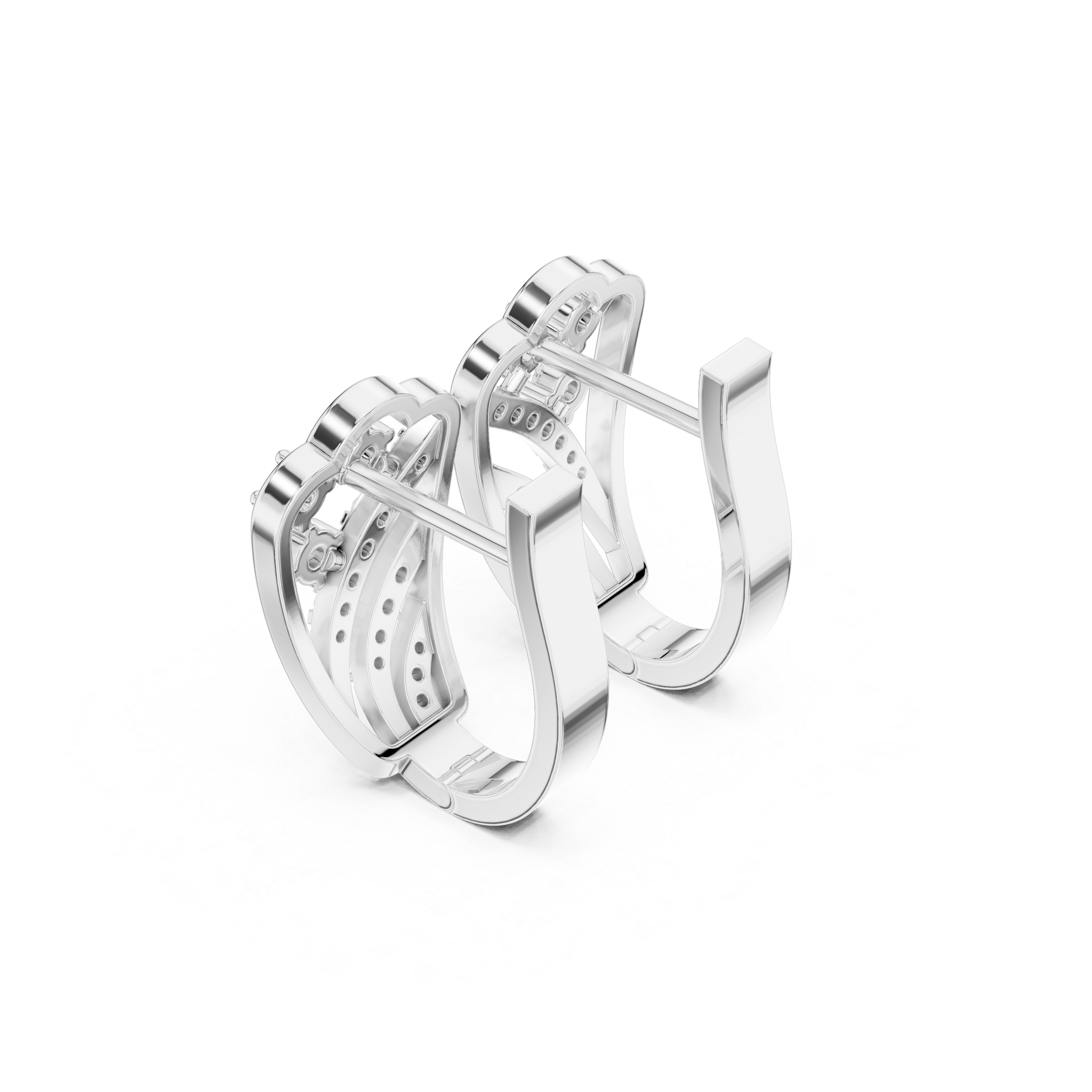 Ice Crystal lab grown diamond earring design
