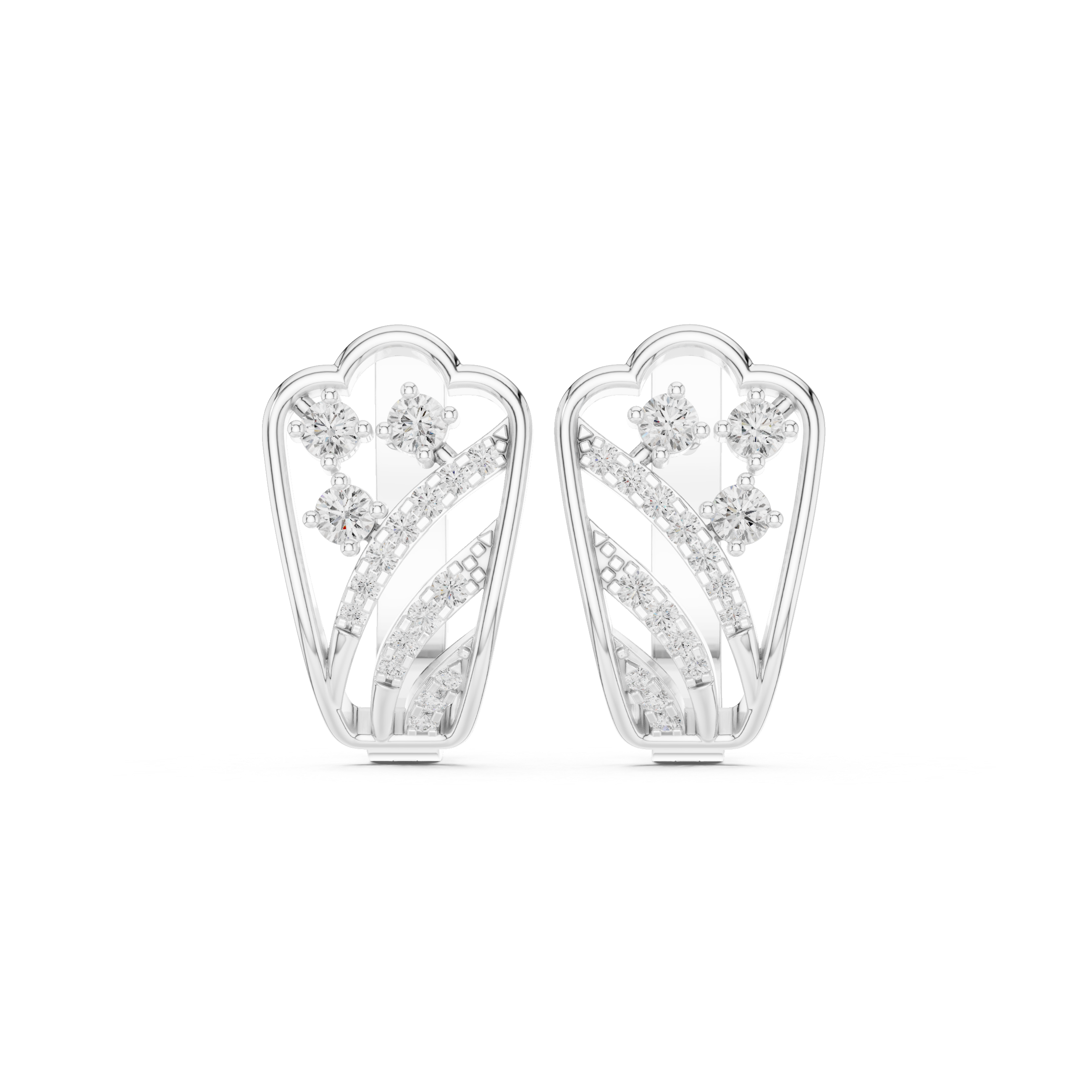 Ice Crystal lab grown diamond earring design