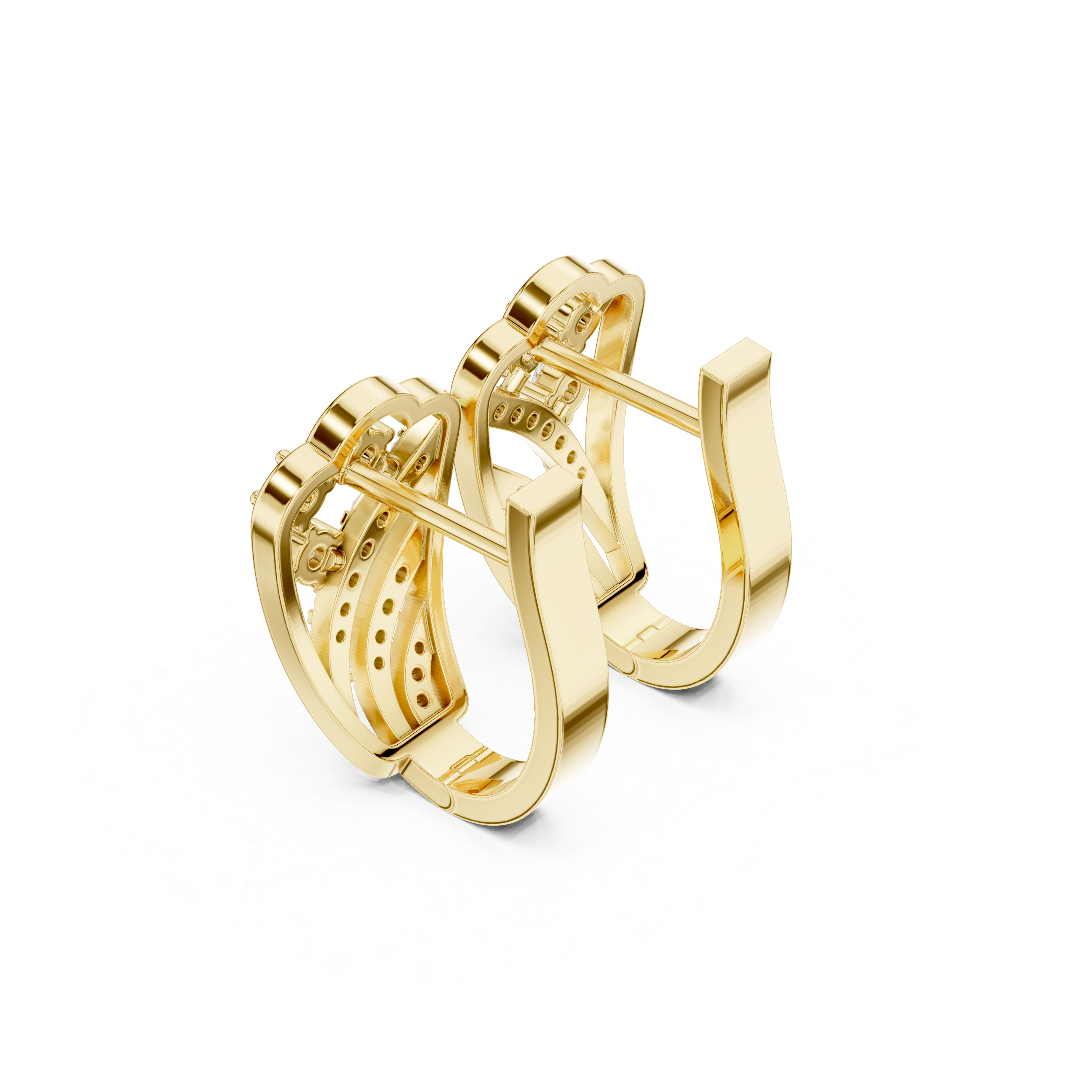 Ice Crystal lab grown diamond earring design