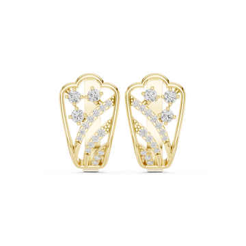 Ice Crystal lab grown diamond earring design