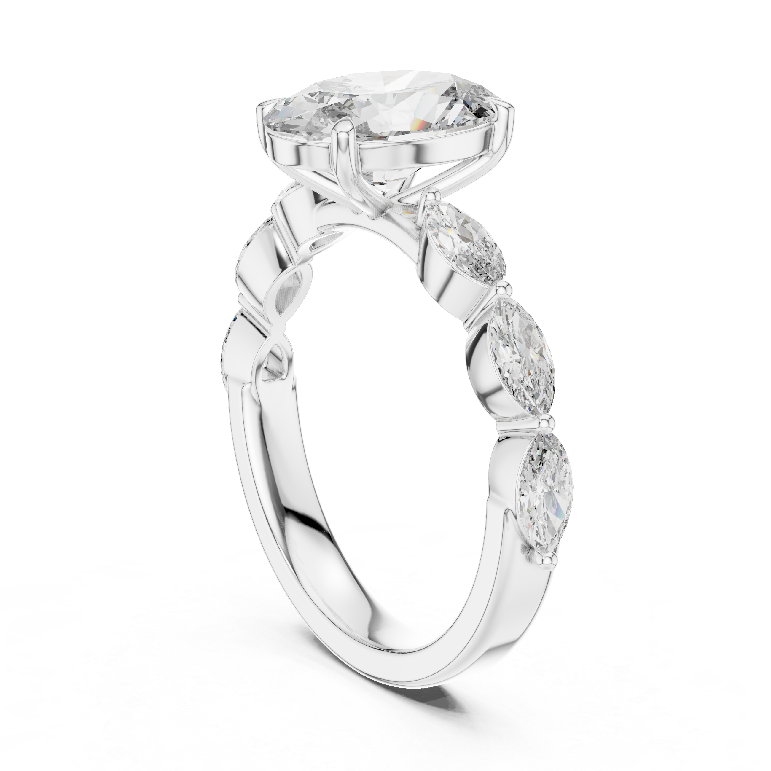 Canvas White lab grown diamond ring
