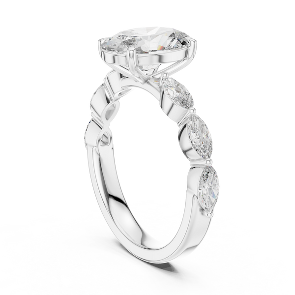Canvas White lab grown diamond ring