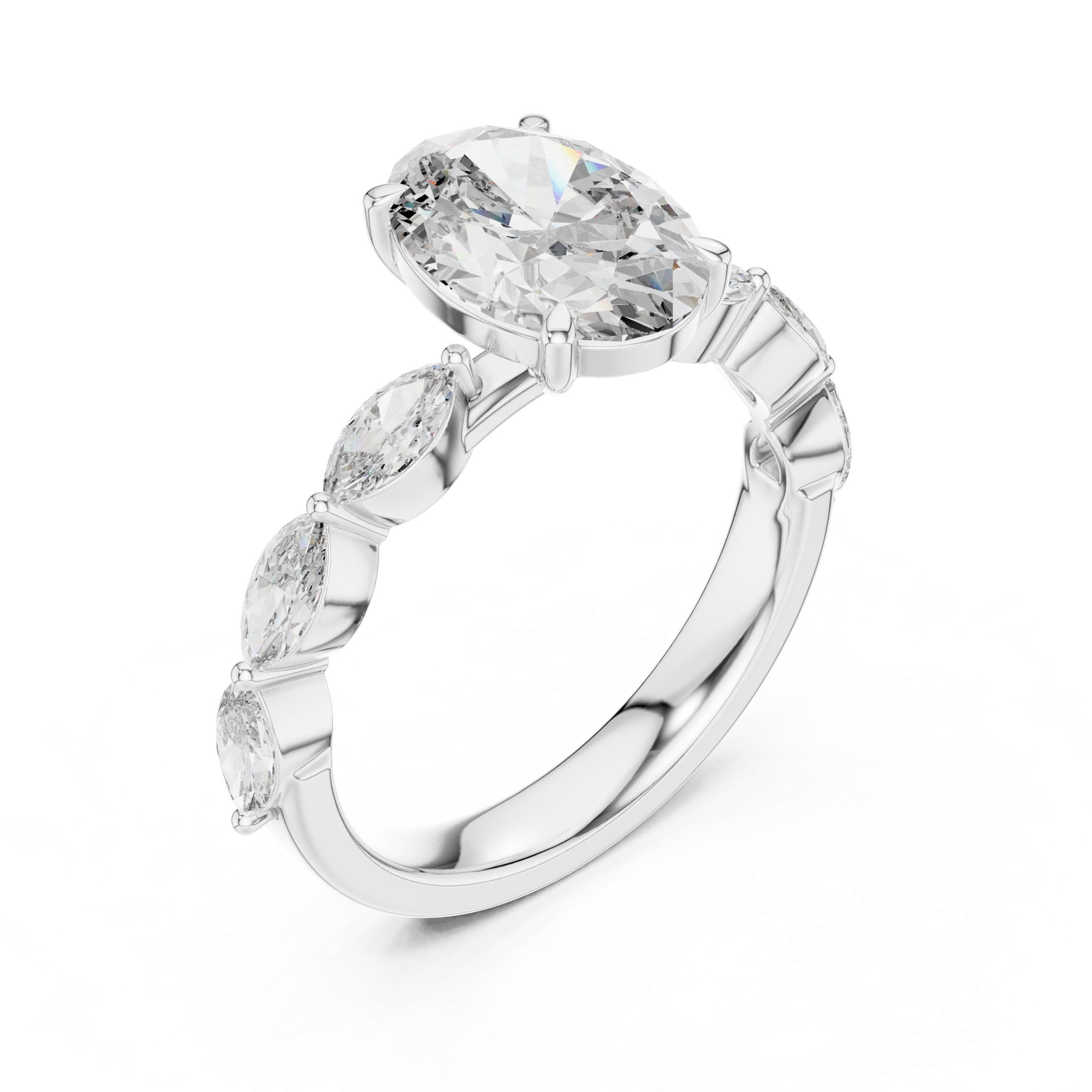Canvas White lab grown diamond ring