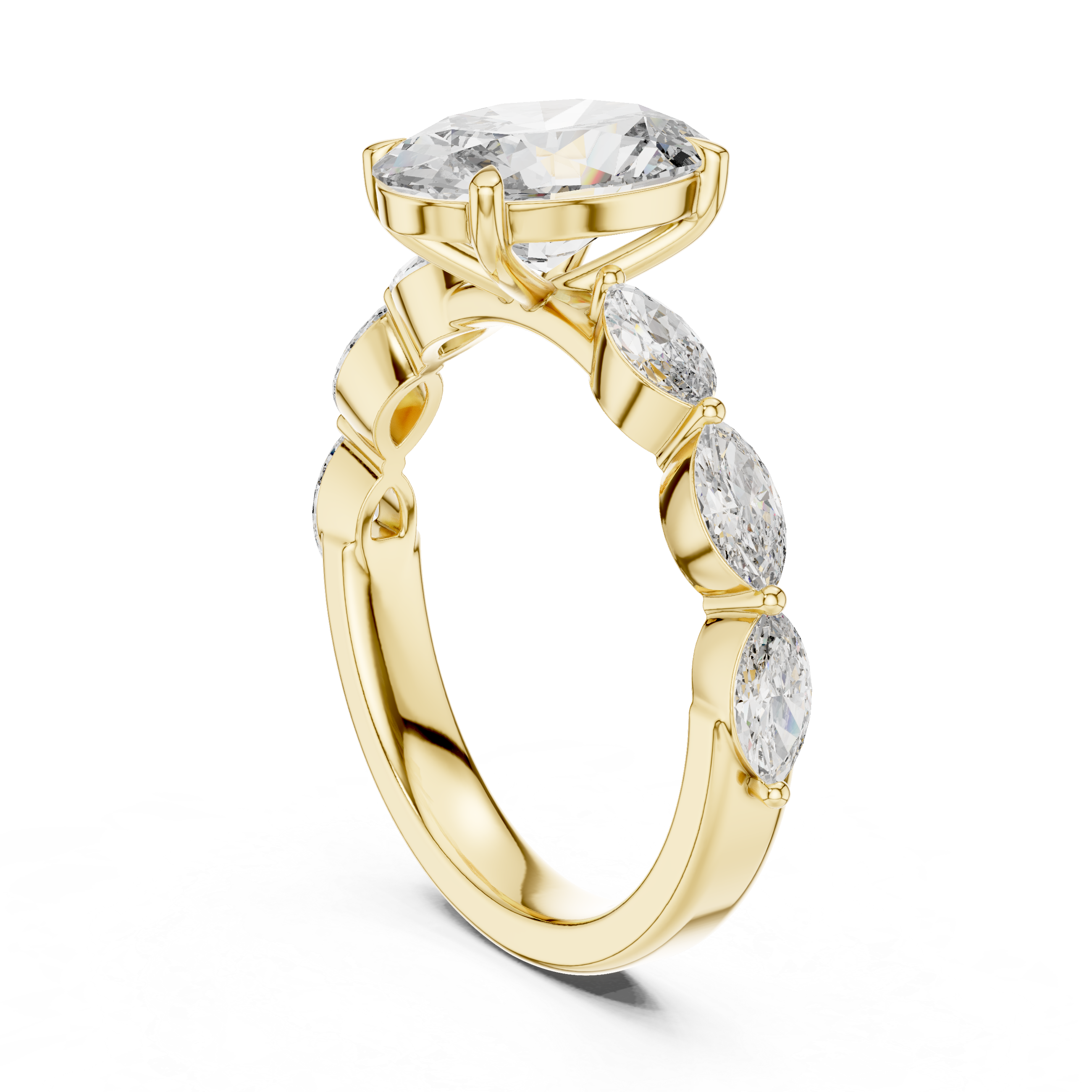 Canvas White lab grown diamond ring