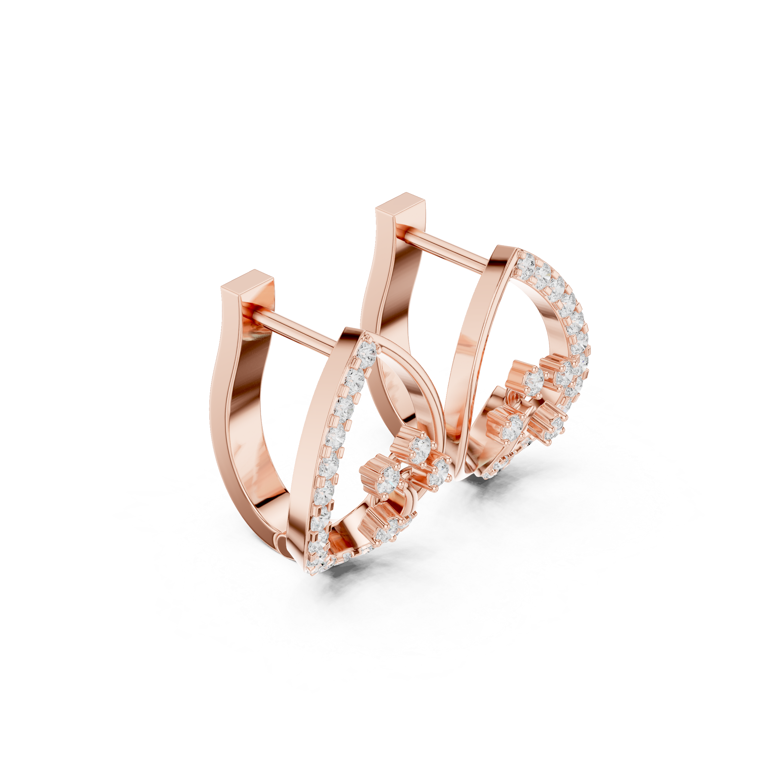 Frost Bite lab grown diamond earring design