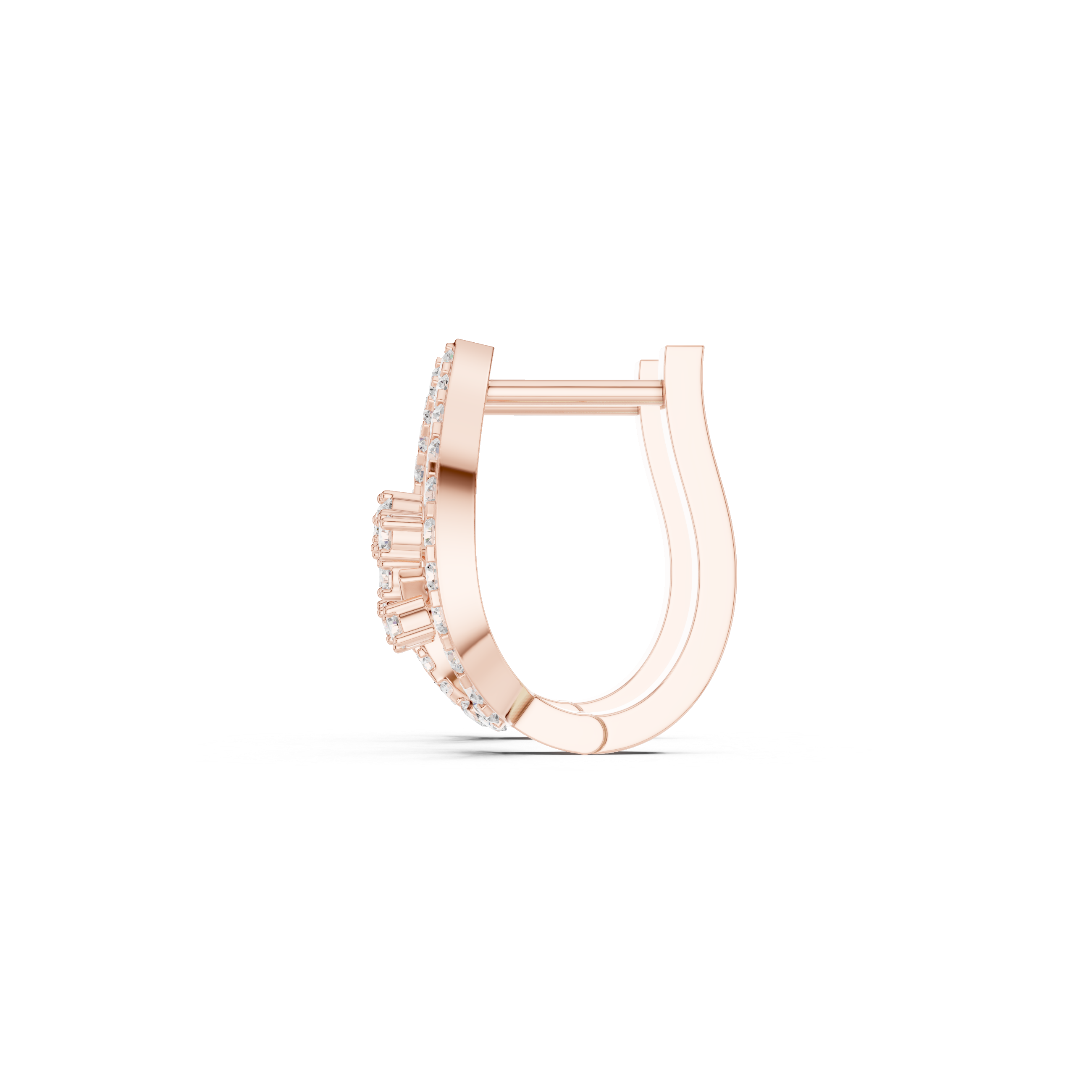Satin Bow Lab Grown Diamond Earrings Hoops