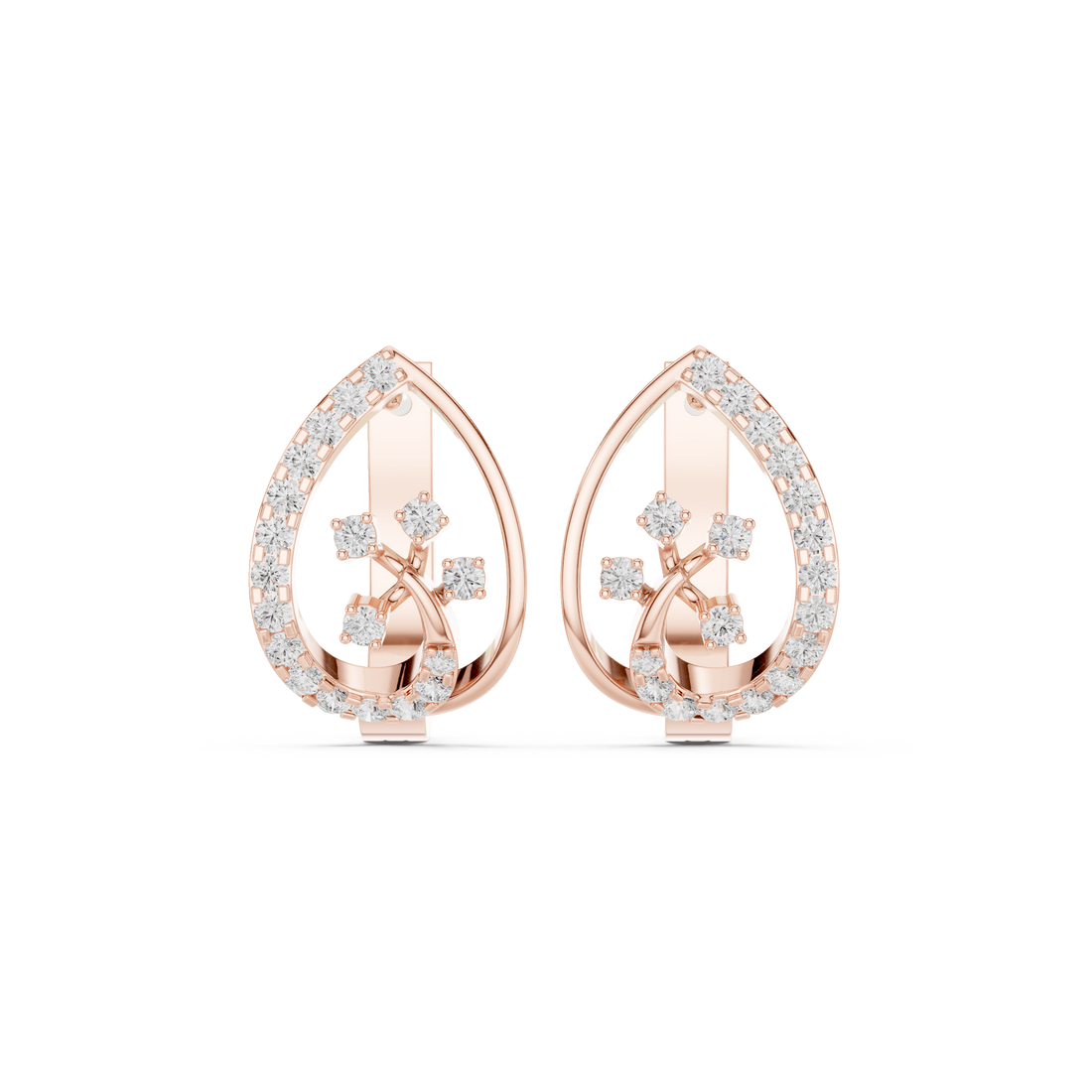 Frost Bite lab grown diamond earring design