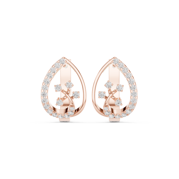 Frost Bite lab grown diamond earring design