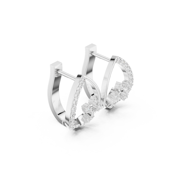 Frost Bite lab grown diamond earring design