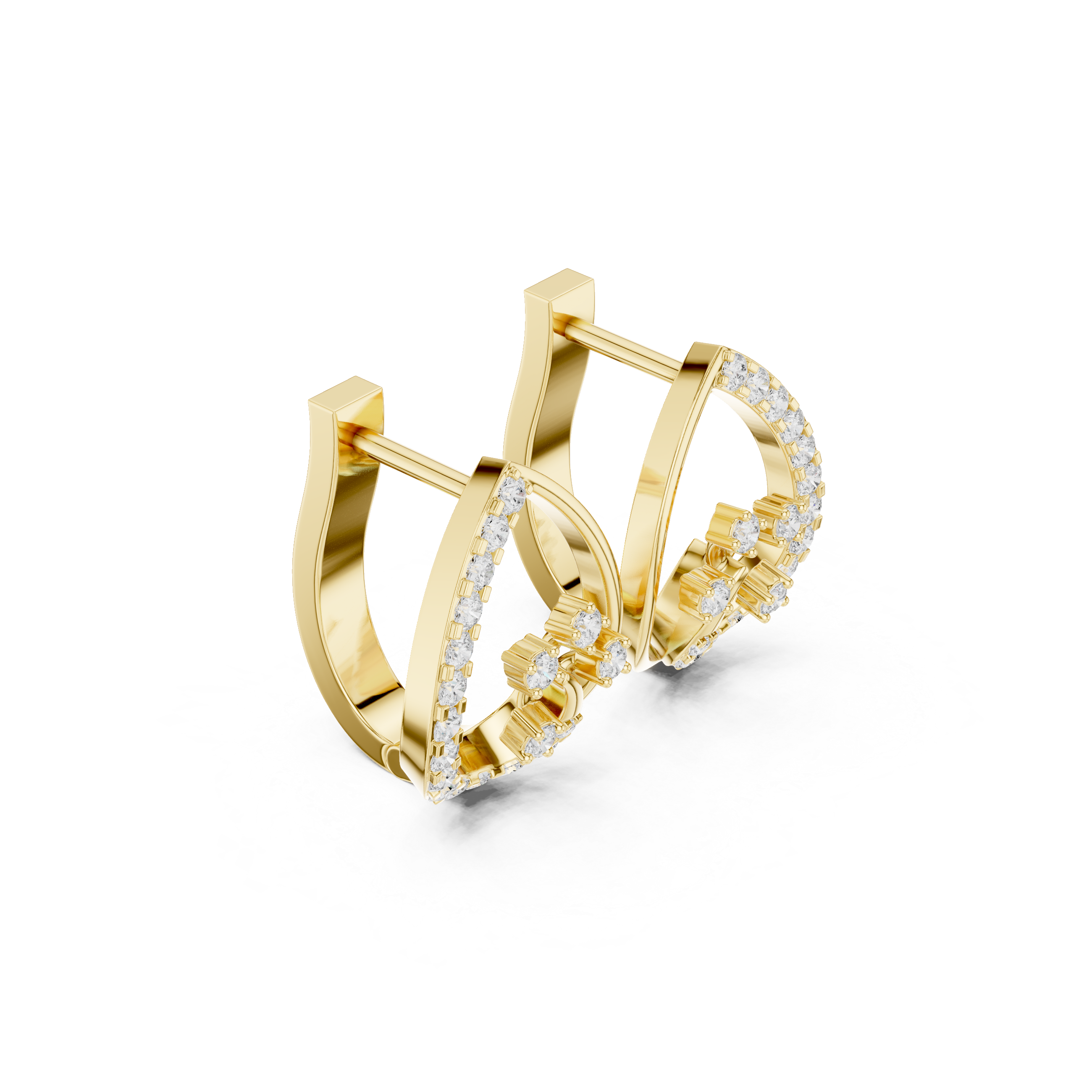 Frost Bite lab grown diamond earring design