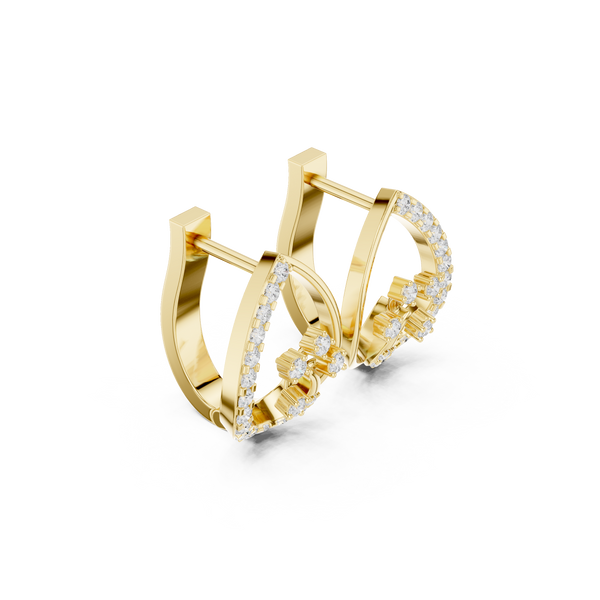 Frost Bite lab grown diamond earring design