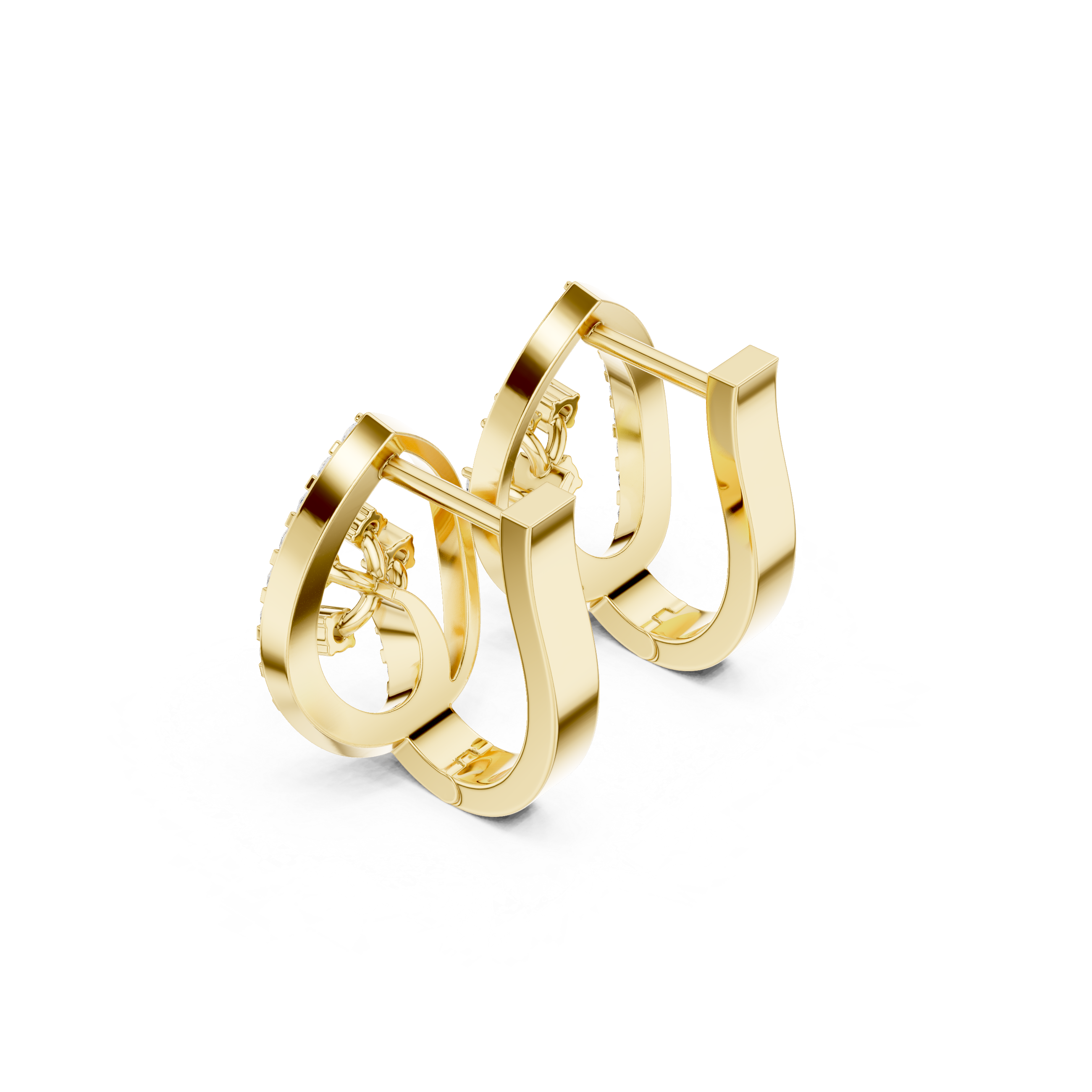 Frost Bite lab grown diamond earring design