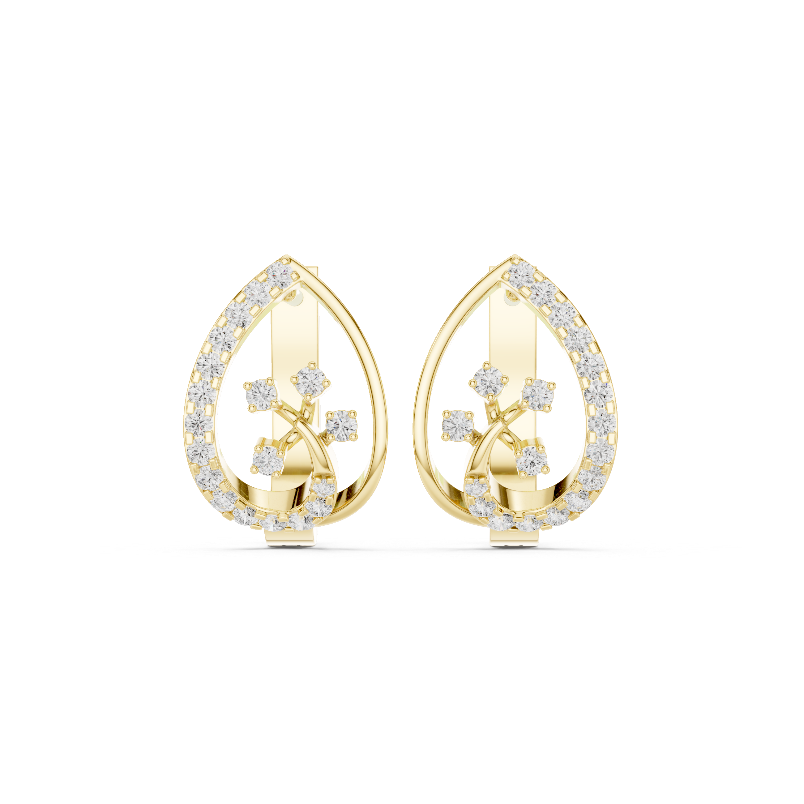 Frost Bite lab grown diamond earring design