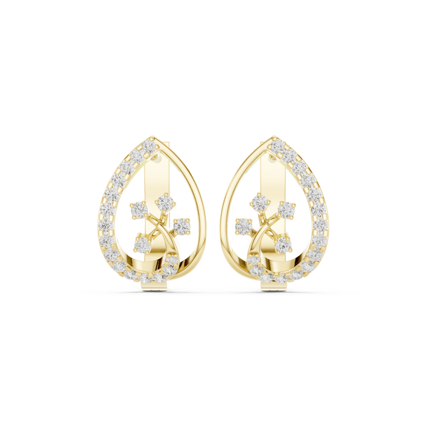 Frost Bite lab grown diamond earring design