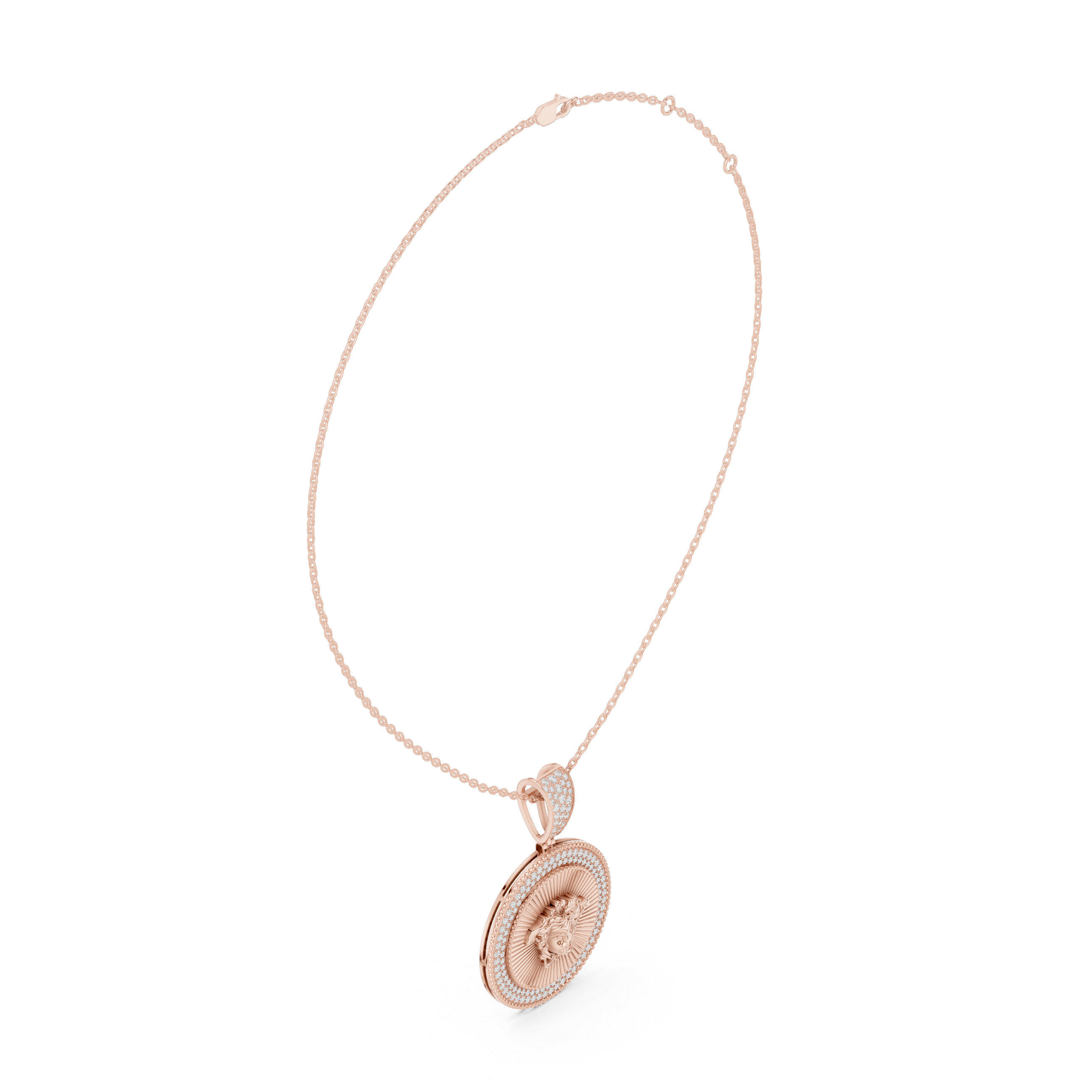 Golden Hour Lab Grown Diamond Charm Pendant