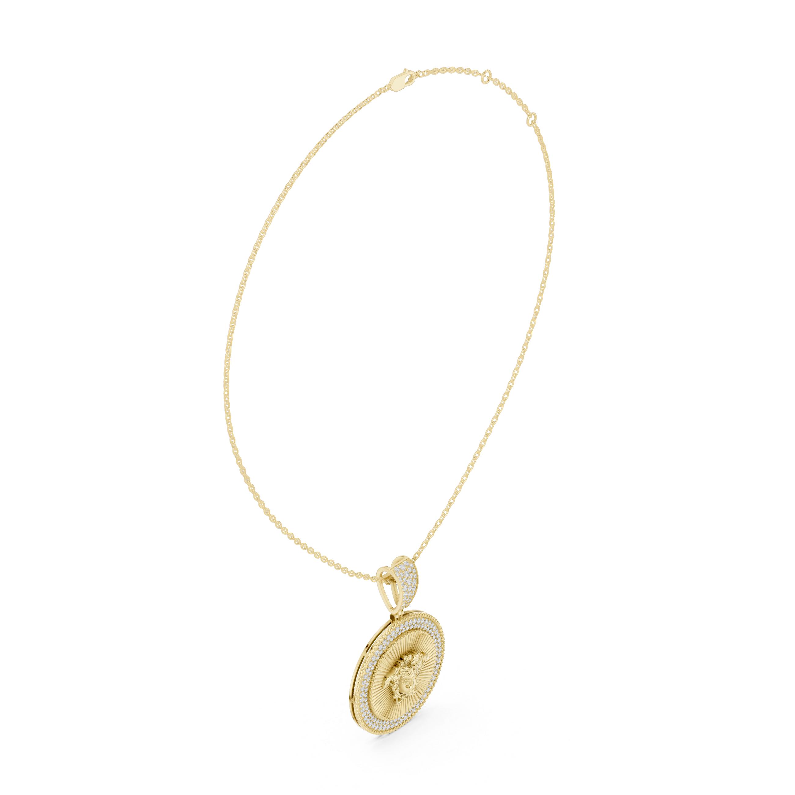 Golden Hour Lab Grown Diamond Charm Pendant