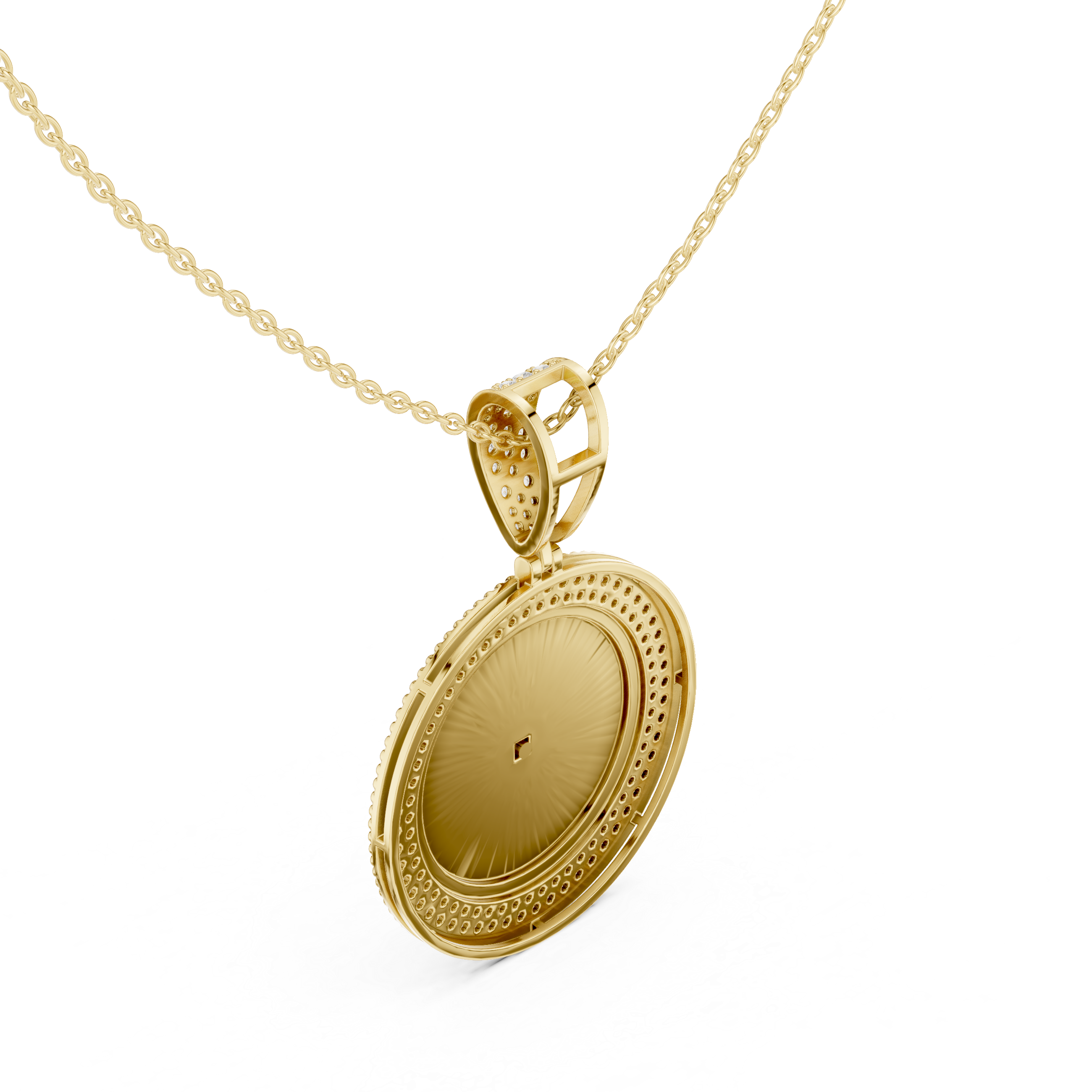 Golden Hour Lab Grown Diamond Charm Pendant