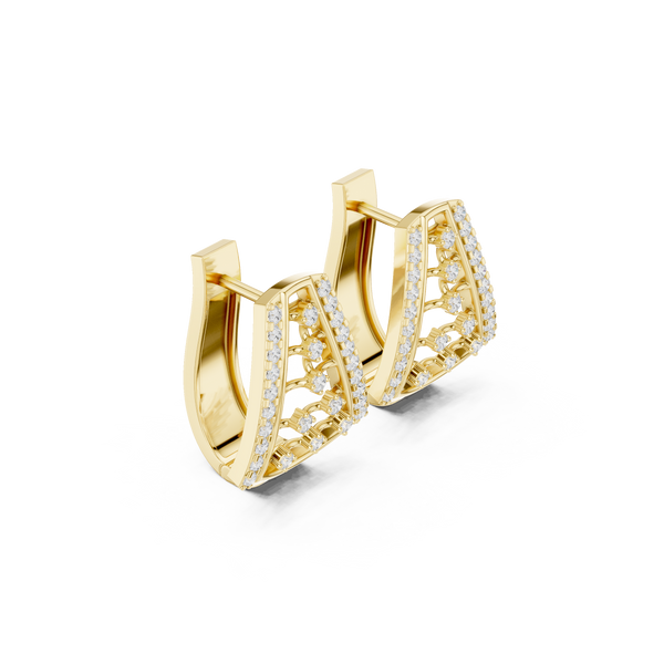 Highly Rated lab grown diamond earring design
