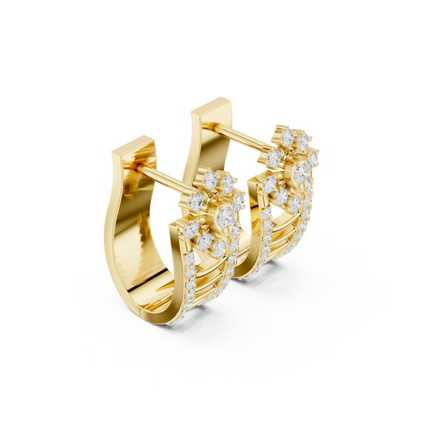 Deep Space lab grown diamond earring design