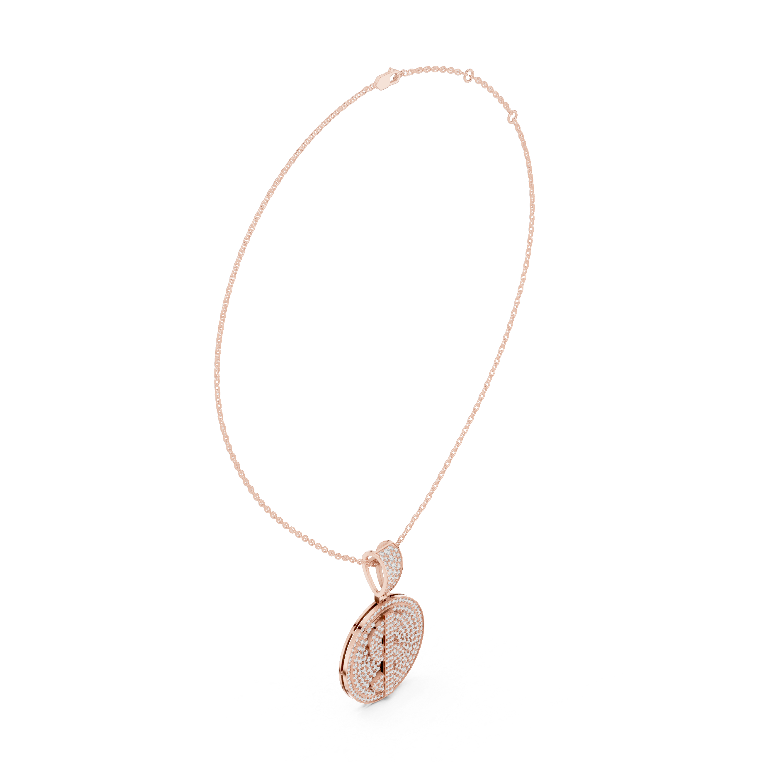 Ethereal Crest Lab Grown Diamond Cluster Pendant