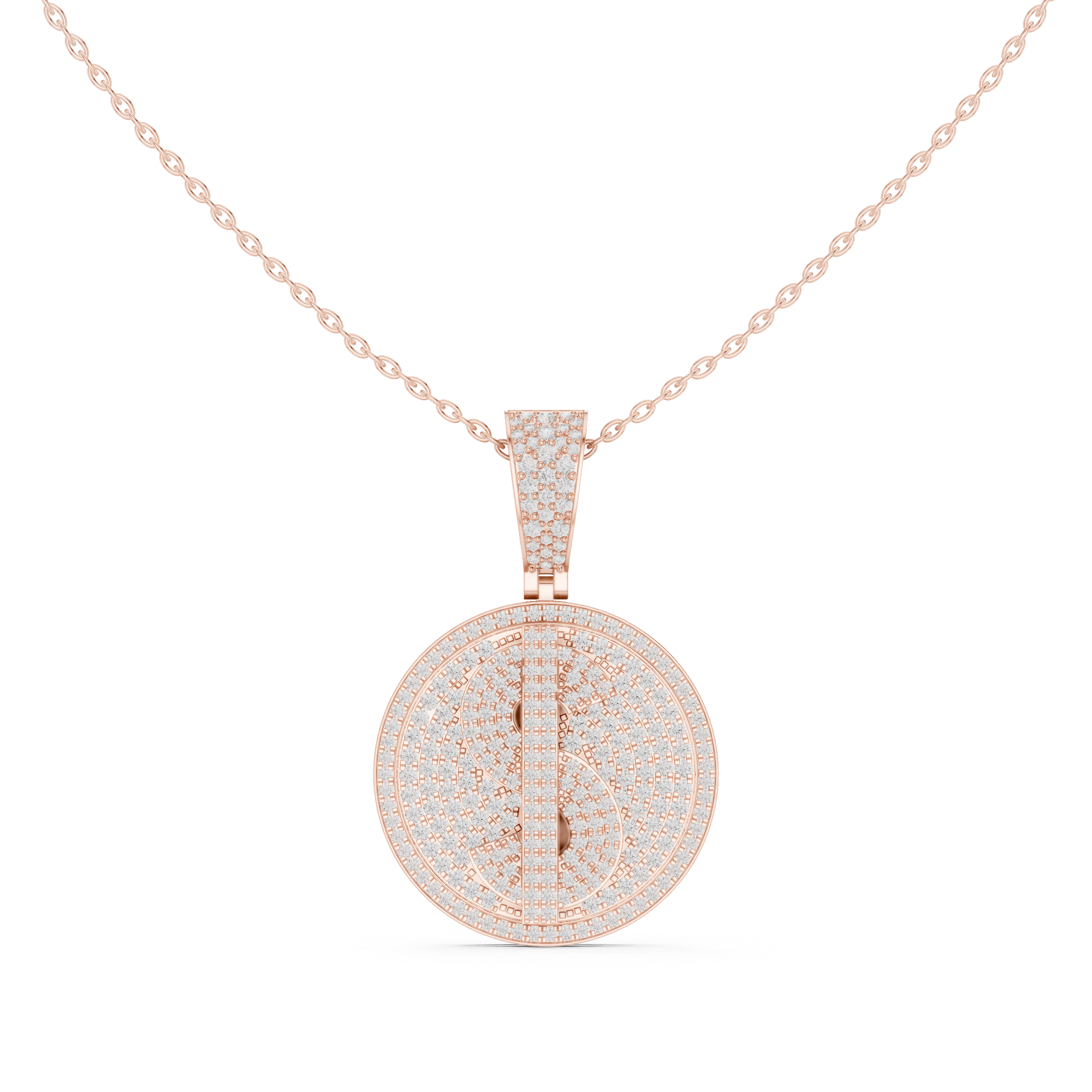 Ethereal Crest Lab Grown Diamond Cluster Pendant