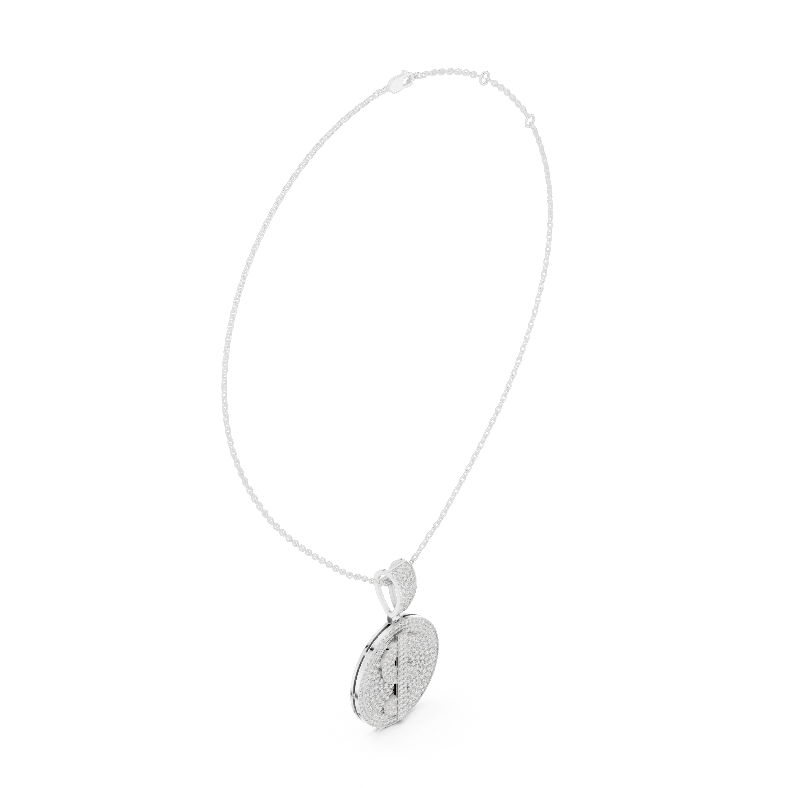Ethereal Crest Lab Grown Diamond Cluster Pendant
