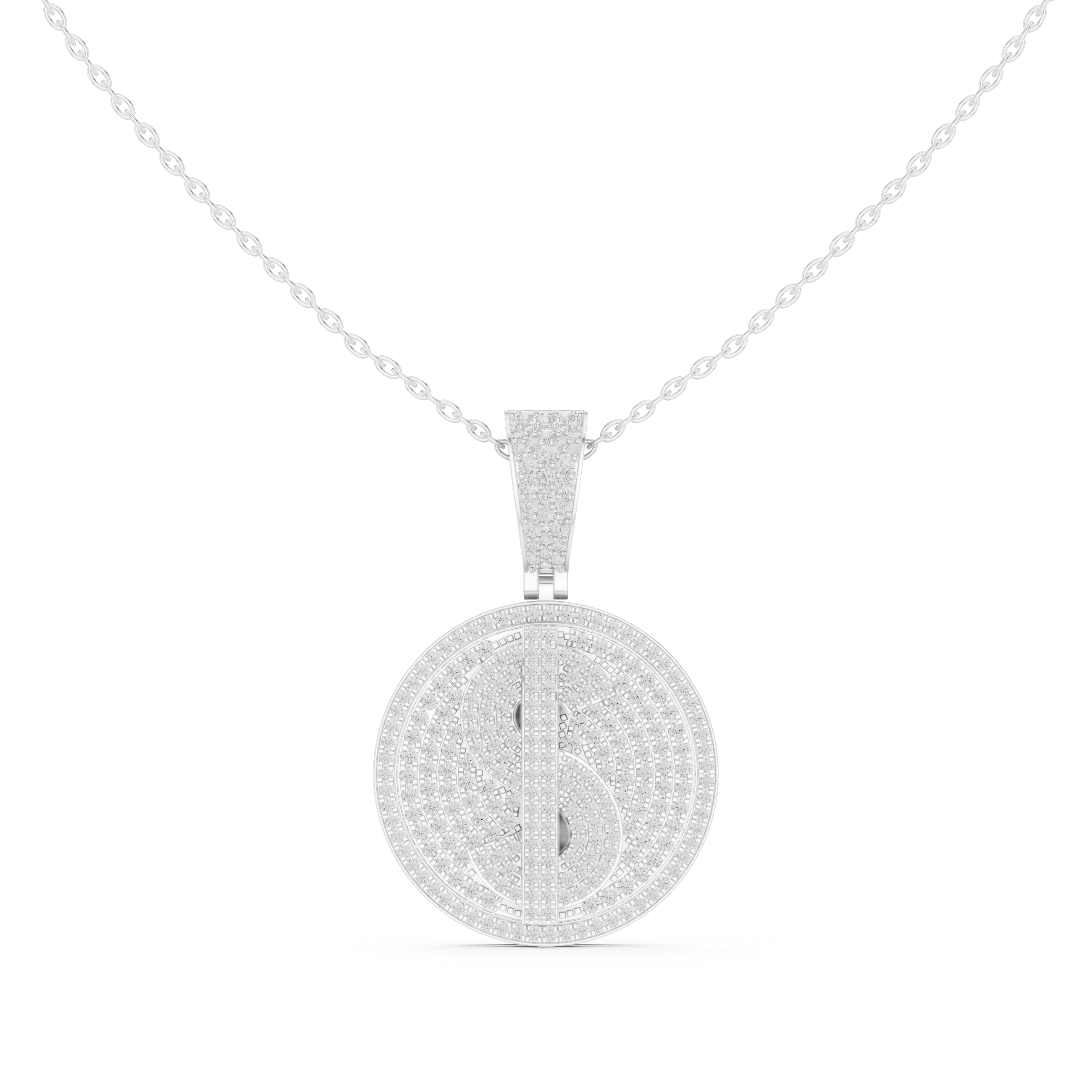 Ethereal Crest Lab Grown Diamond Cluster Pendant