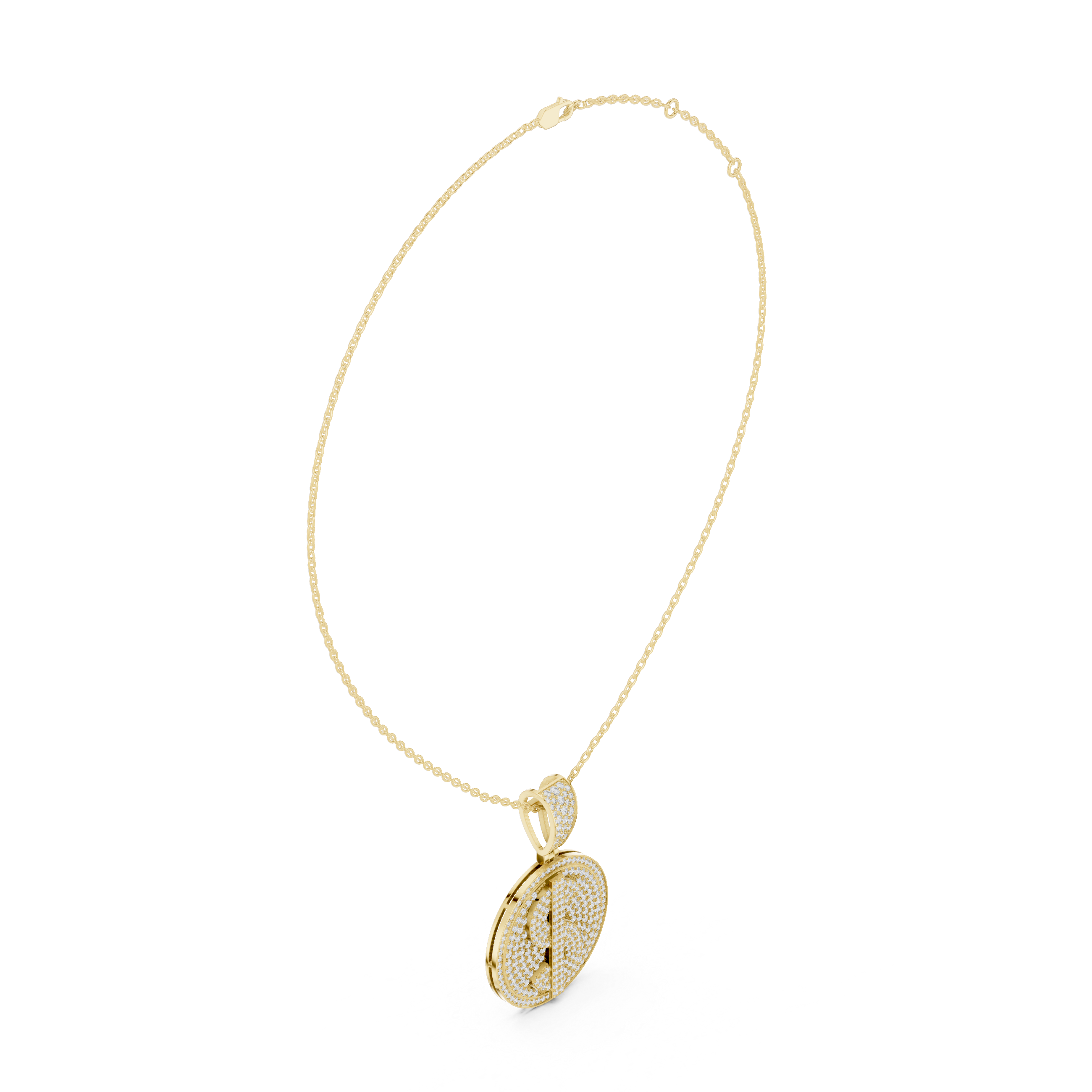 Ethereal Crest Lab Grown Diamond Cluster Pendant