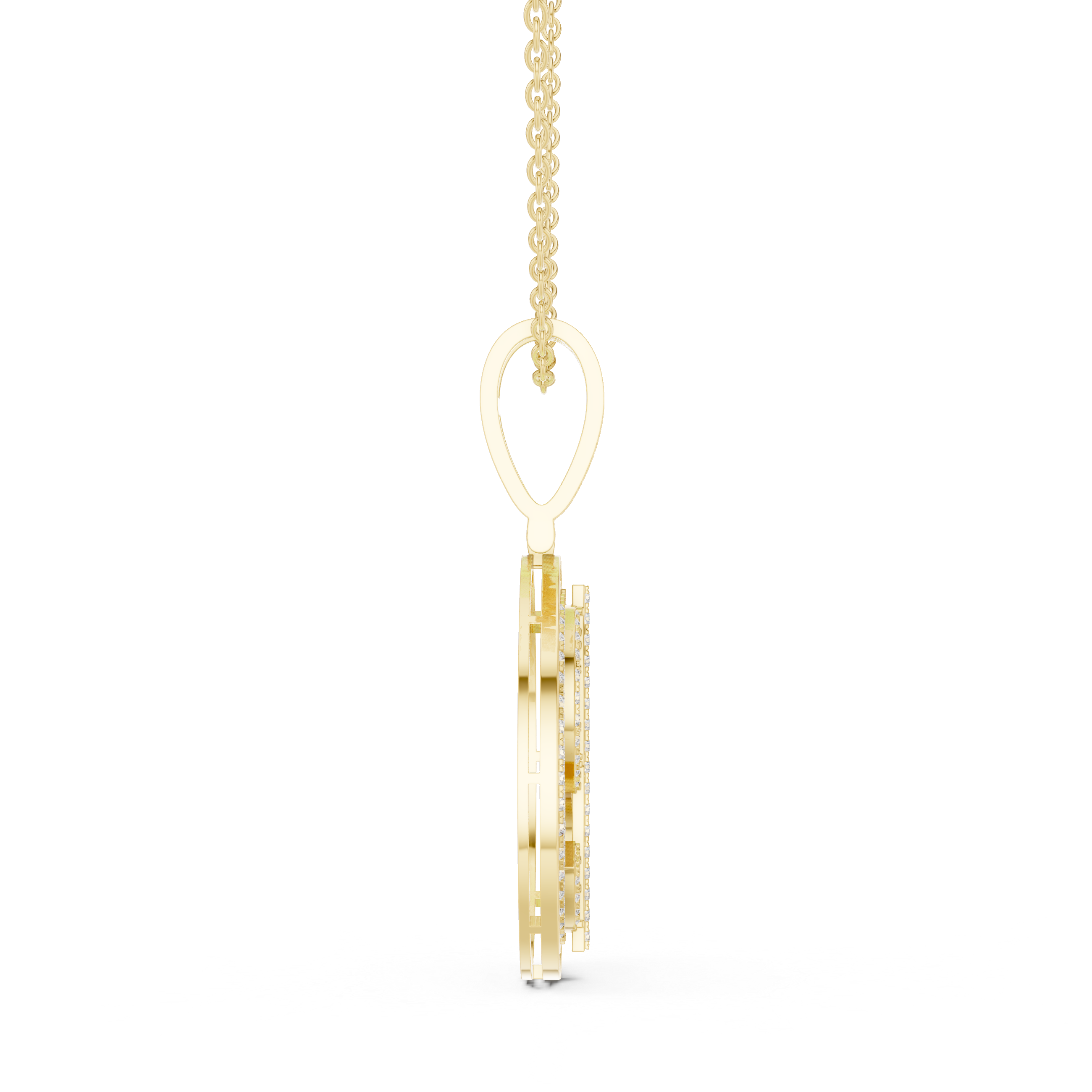 Ethereal Crest Lab Grown Diamond Cluster Pendant