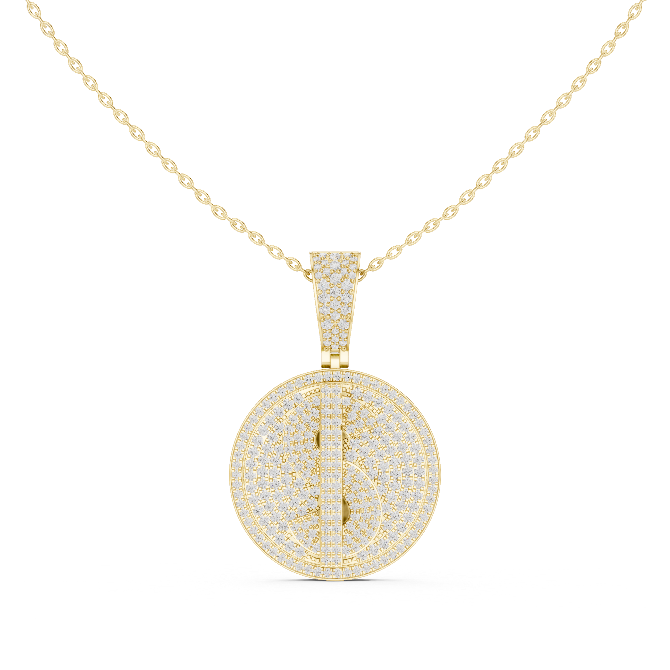 Ethereal Crest Lab Grown Diamond Cluster Pendant