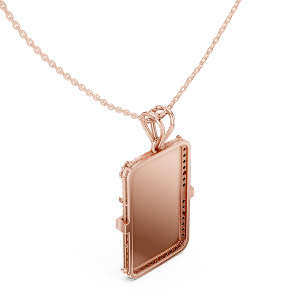 Opulent Sheen Lab Grown Diamond Halo Pendant