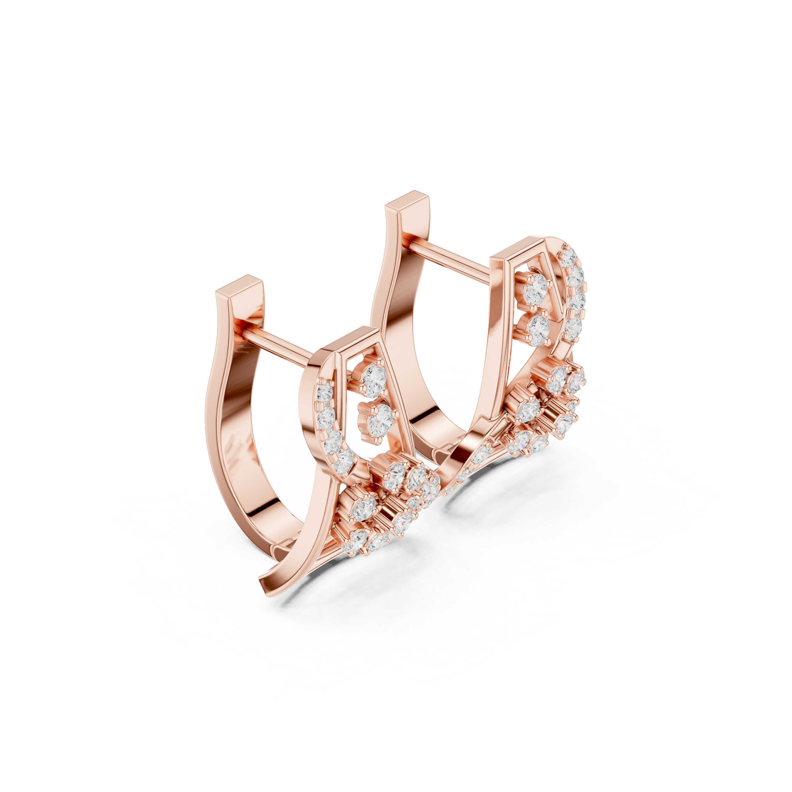 Spring Time lab grown diamond earring design