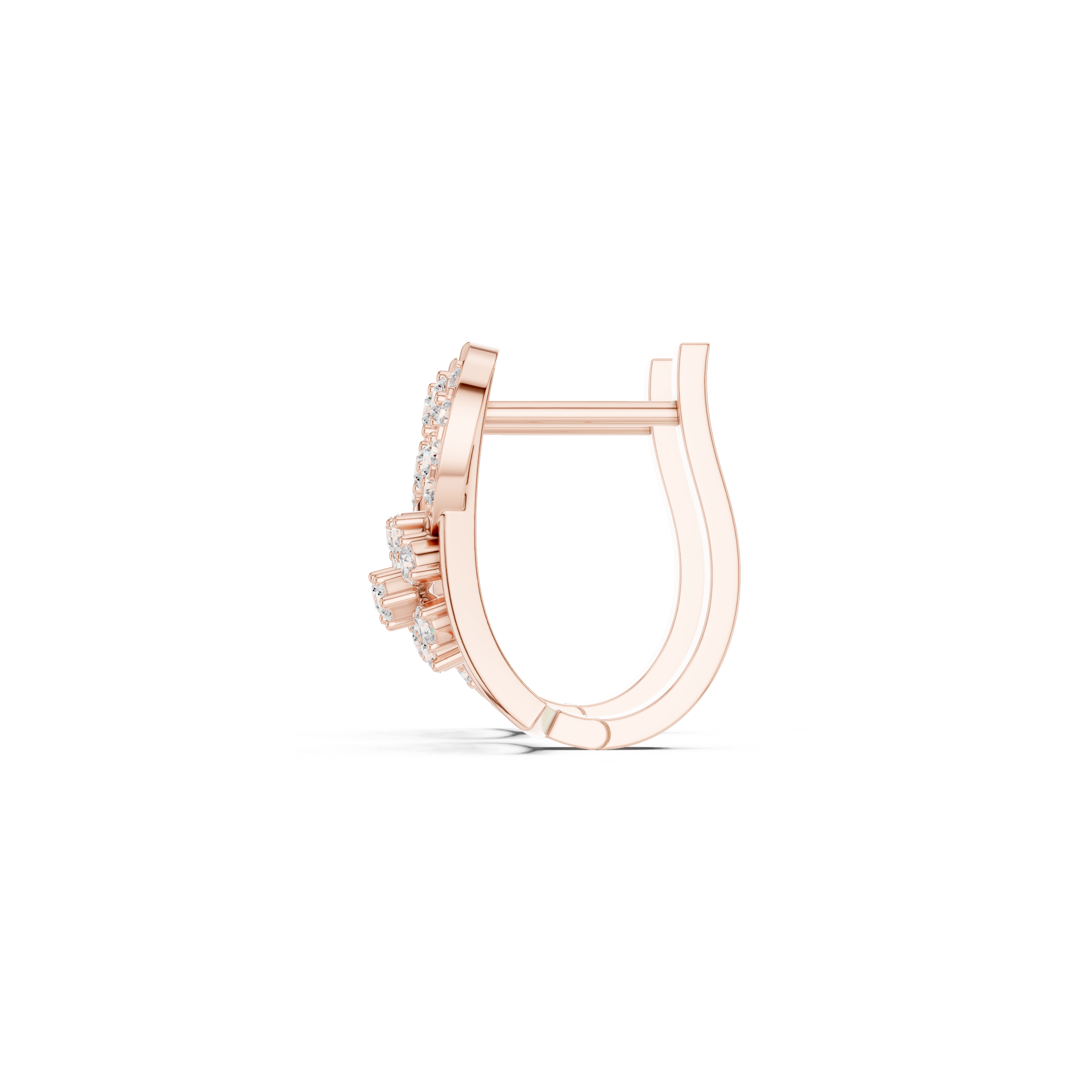 Flora Crown Lab Grown Diamond Earrings Hoops