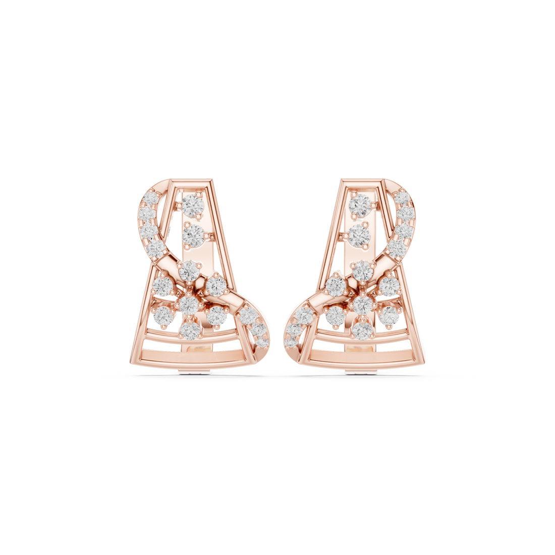 Flora Crown Lab Grown Diamond Earrings Hoops