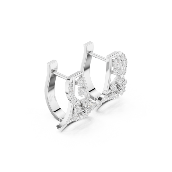 Spring Time lab grown diamond earring design