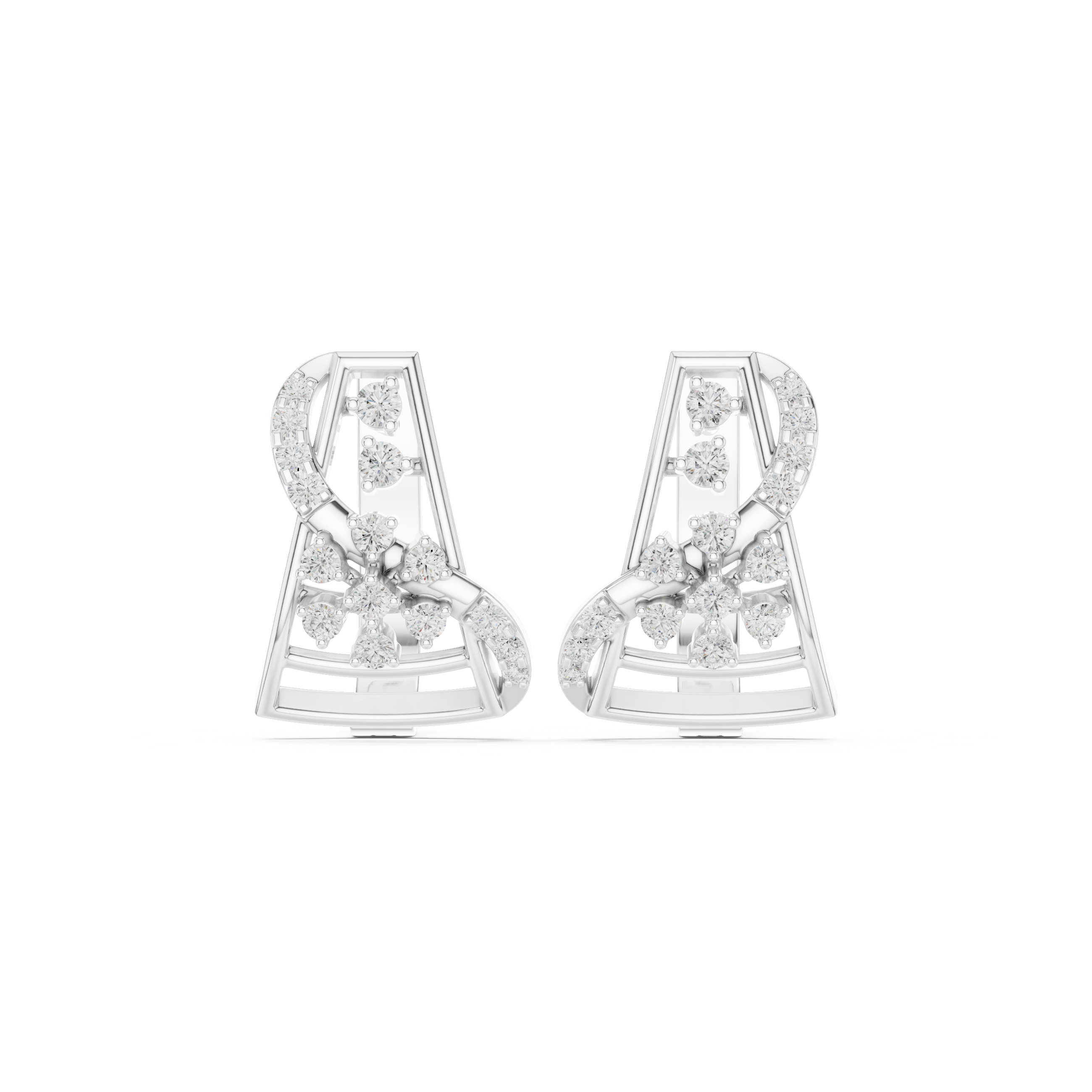 Spring Time lab grown diamond earring design