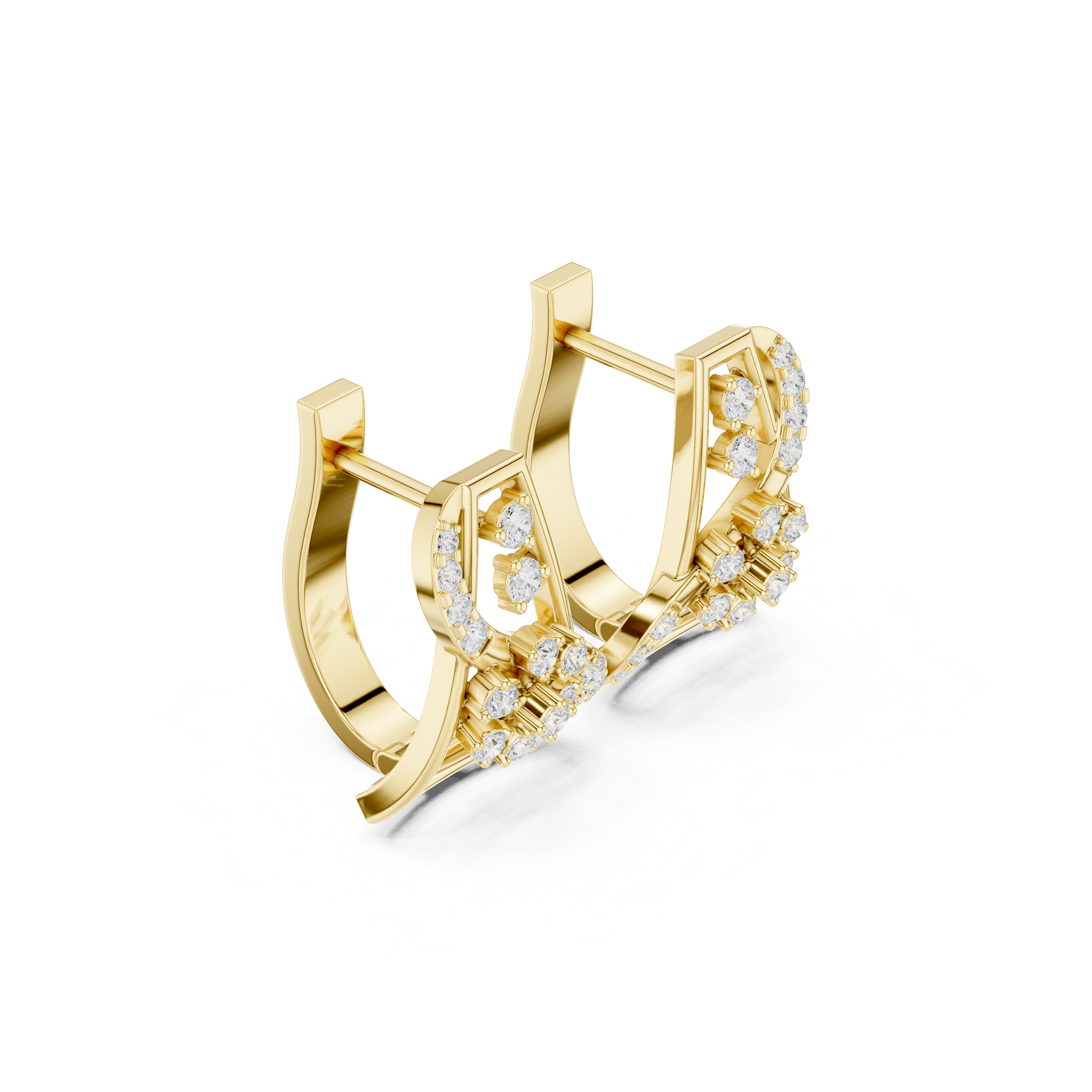 Spring Time lab grown diamond earring design