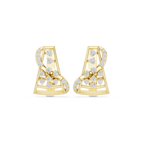 Flora Crown Lab Grown Diamond Earrings Hoops