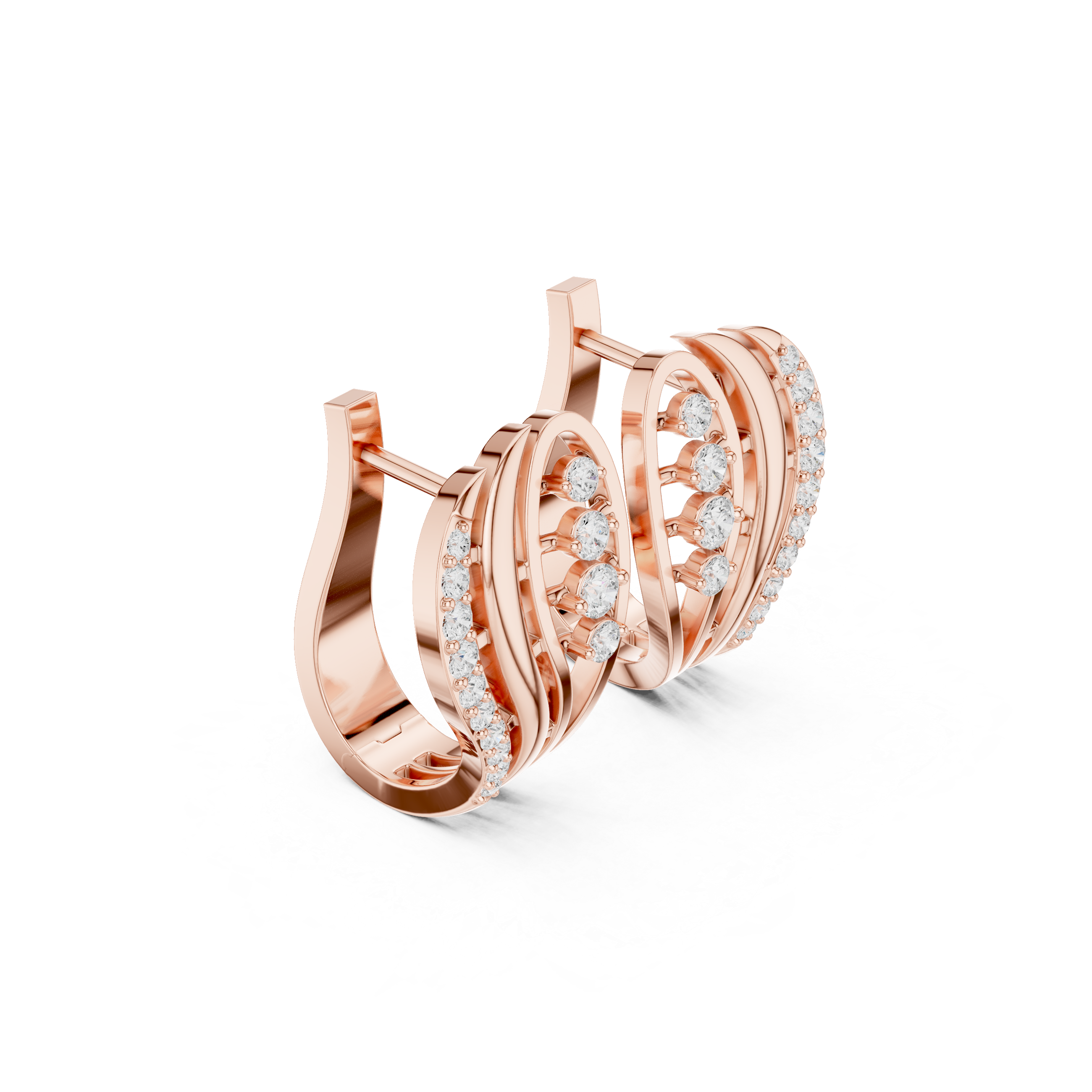 Radiant Crest Lab Grown Diamond Earrings Jewelry