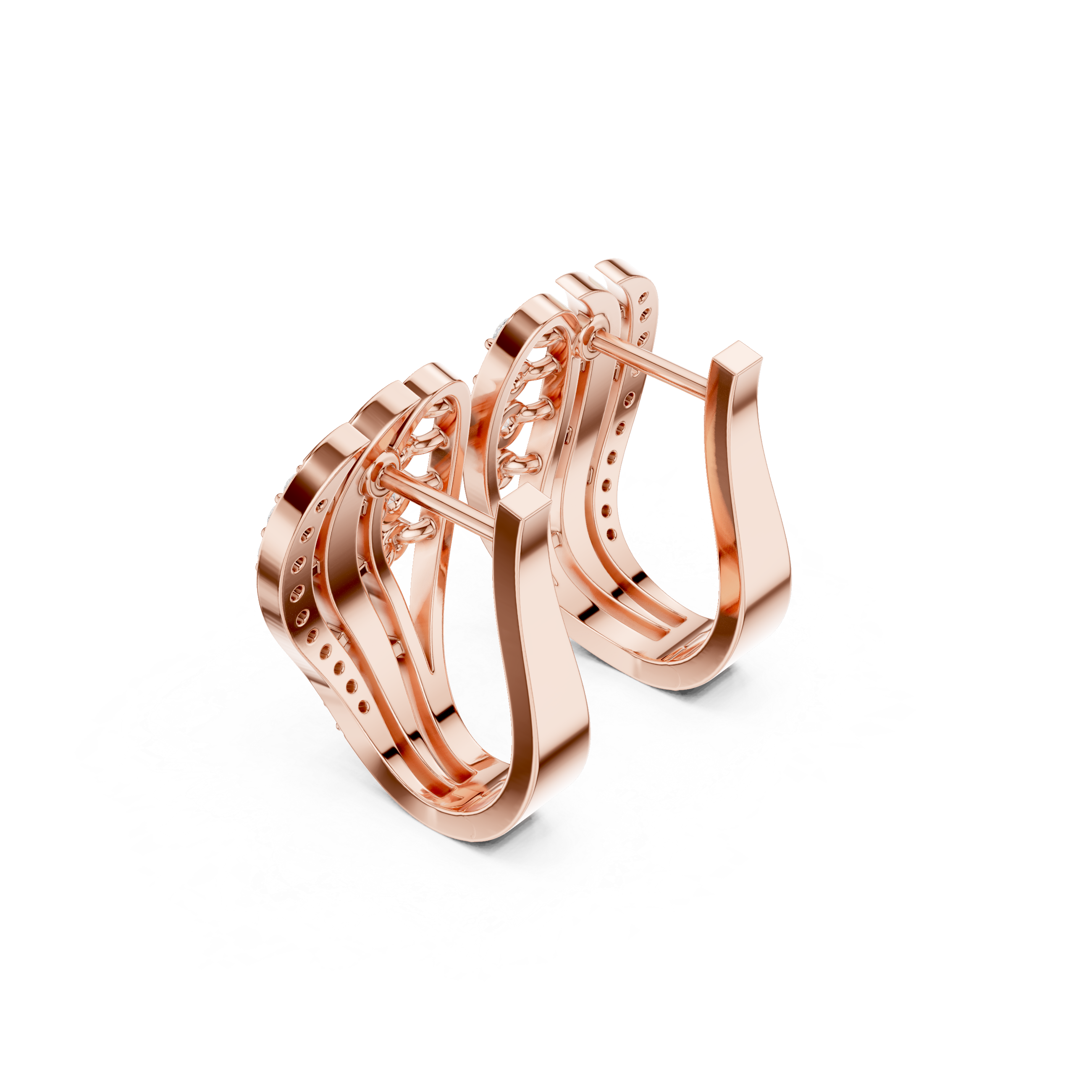 Radiant Crest Lab Grown Diamond Earrings Jewelry