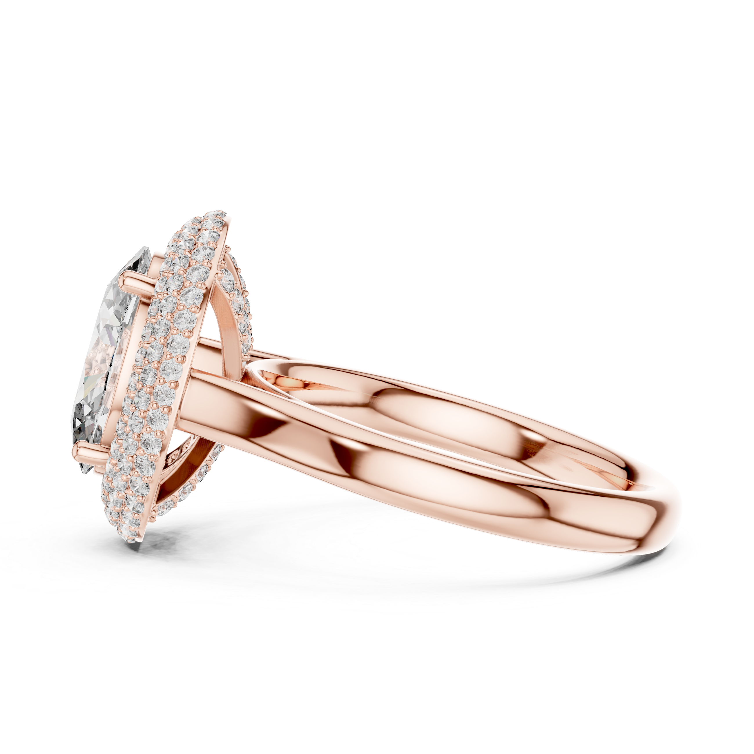 Eclipse Shadow lab grown diamond ring